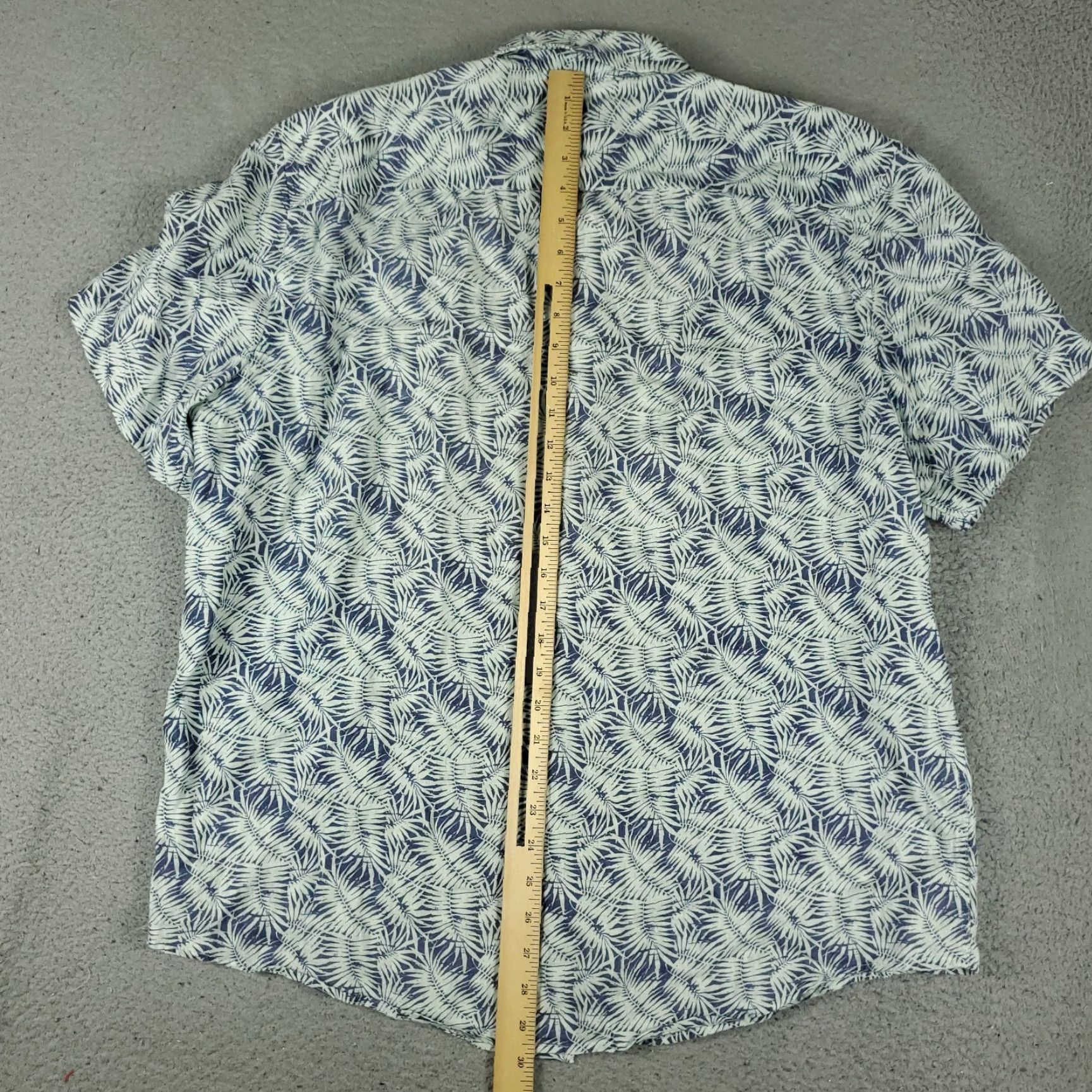 UNTUCKit UNTUCKit Shirt Mens XL Blue Linen Tropical Casual Button Up Short Sleeve Large Blue Linen Shirt Men XL Button-Up Untuckit Summer Casual Men’s Shirt Size US XL / EU 56 / 4 - 3 Thumbnail