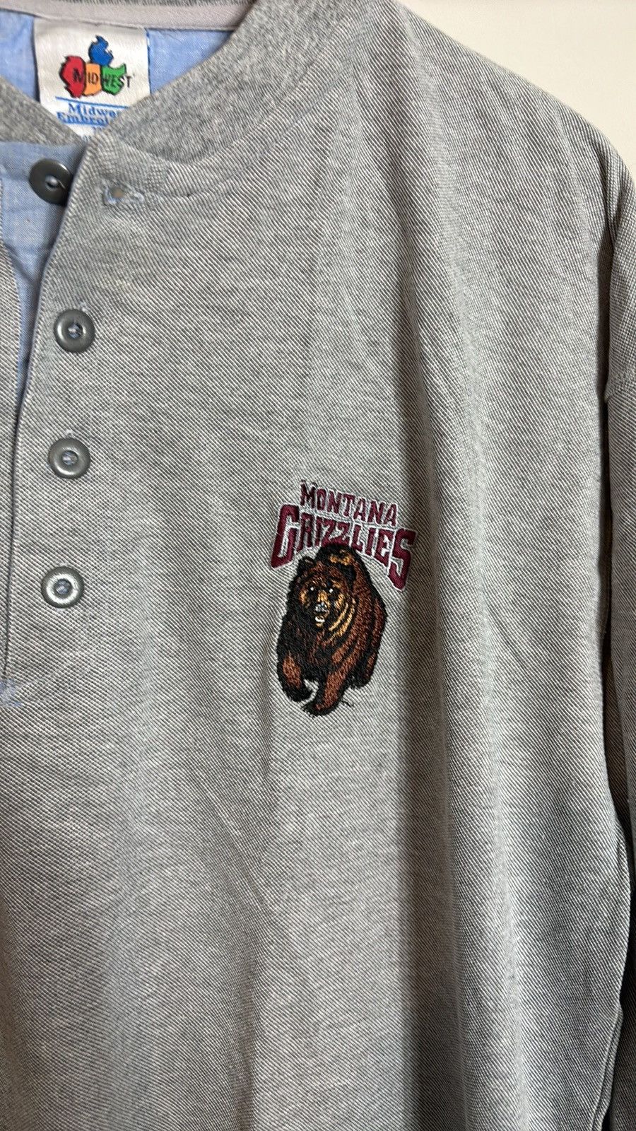Vintage Vintage University of Montana Henley Shirt Size US XL / EU 56 / 4 - 2 Thumbnail