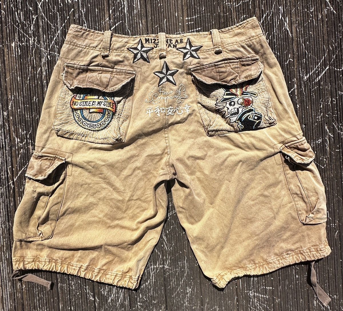 Christian Audigier × Ed Hardy × Japanese Brand Minute Mirth X Ed Hardy Cargo Shorts Size US 38 / EU 54 - 6 Thumbnail