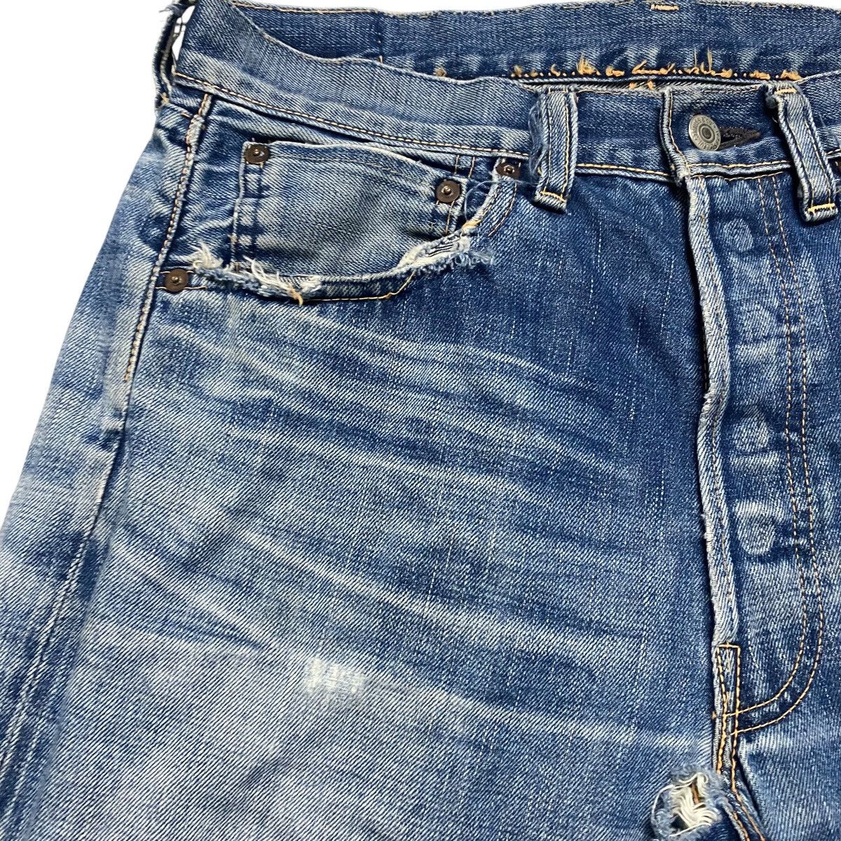 Levi's Vintage Y2K Levis 501 Big E Hidden Rivets Selvedge Jeans Size US 31 - 4 Thumbnail