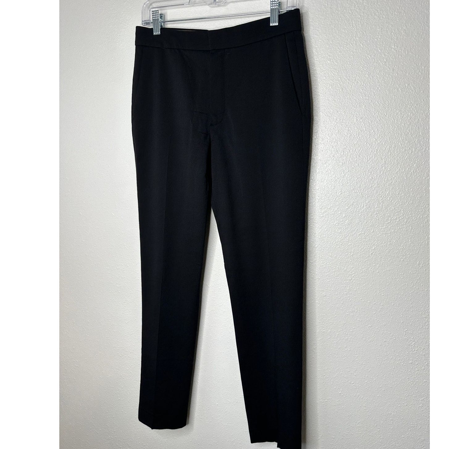 Chloe Chloe Black Wool Slacks Slash Pocket Zip Trouser Pant 36 / 4 Size 27" / US 4 / IT 40 - 3 Thumbnail