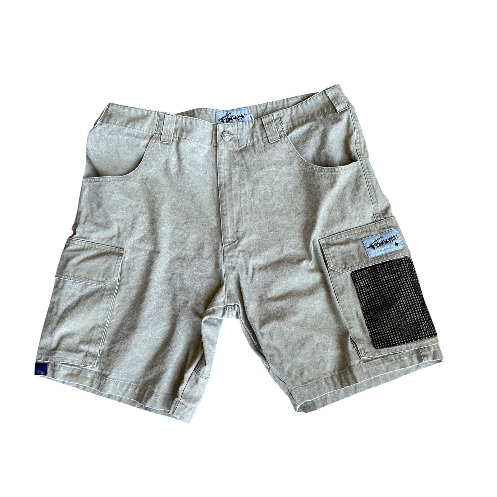 Vintage Vintage 90s Focus Cargo Shorts Mesh Pocket Mens 32 Size US 32 / EU 48 - 1 Thumbnail