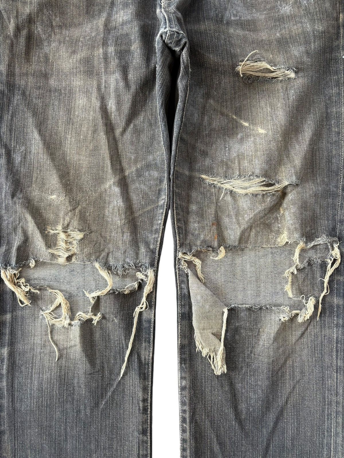 Uniqlo Vintage Japanese Uniqlo Mud Wash Distress Loose Jeans Size US 36 / EU 52 - 3 Thumbnail