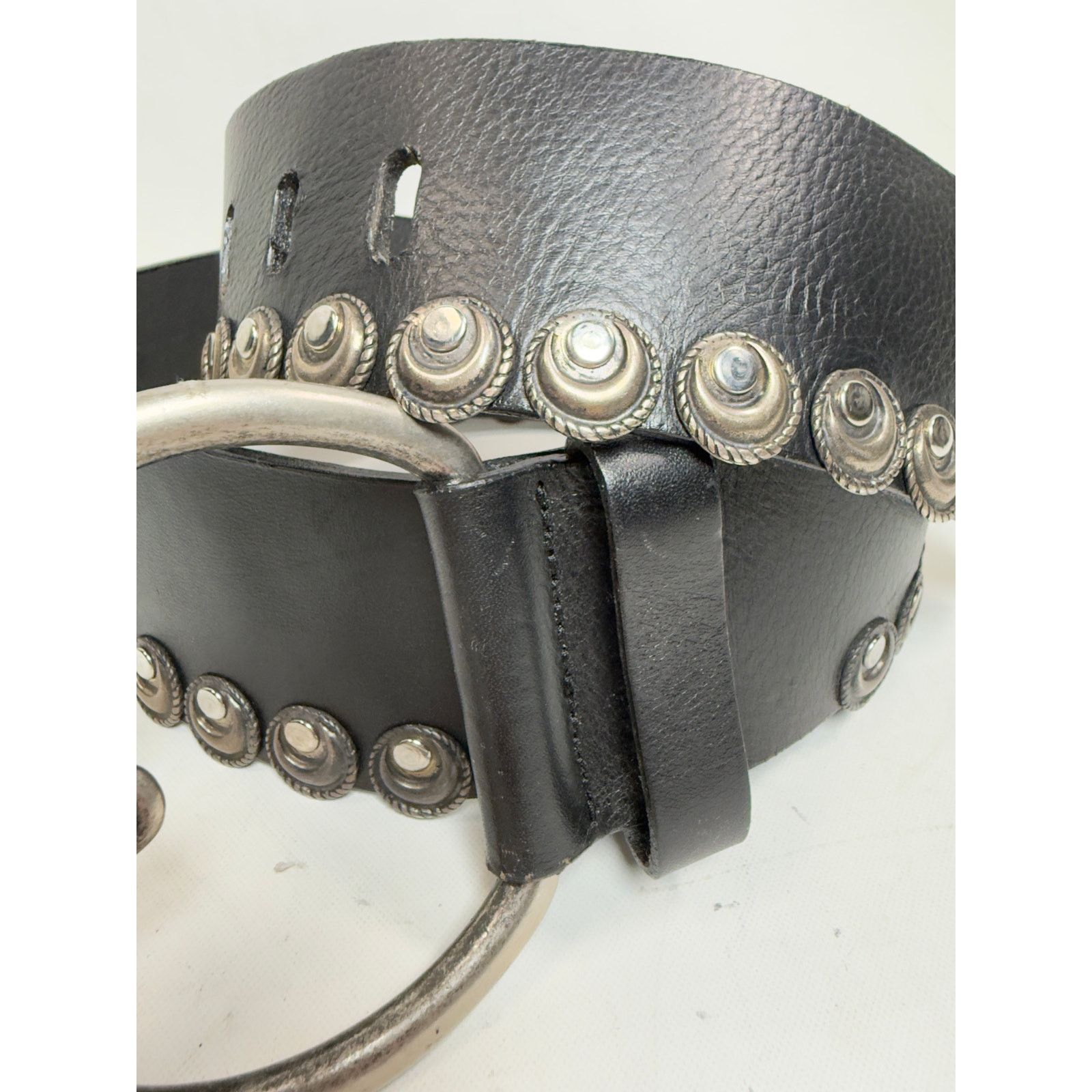 Designer Brave made in Canada Wide Leather Hip Waist Belt size 38 Size ONE SIZE - 6 Thumbnail
