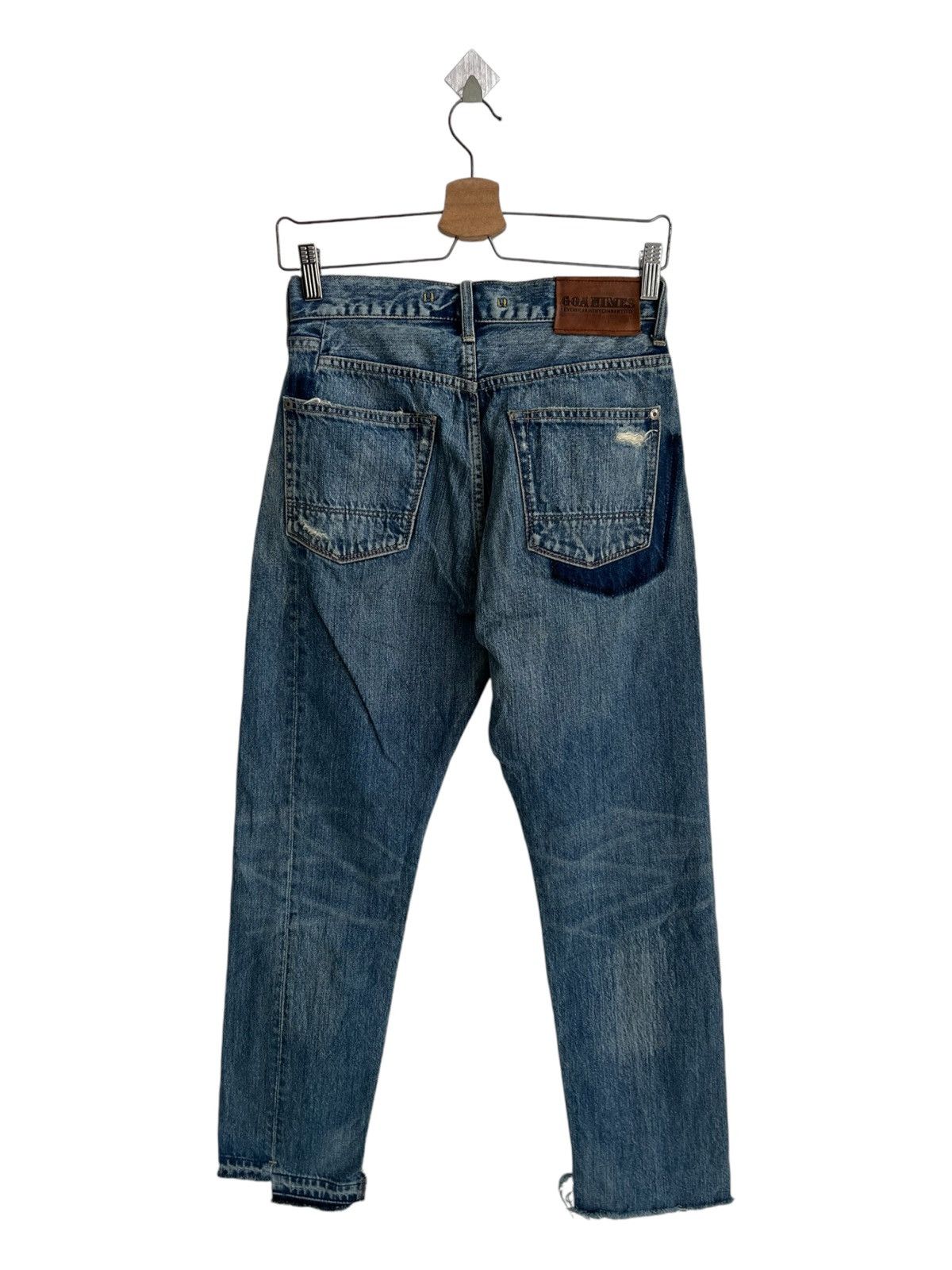 KMRii Beautiful Boro Patchwork Y2K GOA Nimes Selvaged Jeans Denim Size US 27 - 4 Thumbnail