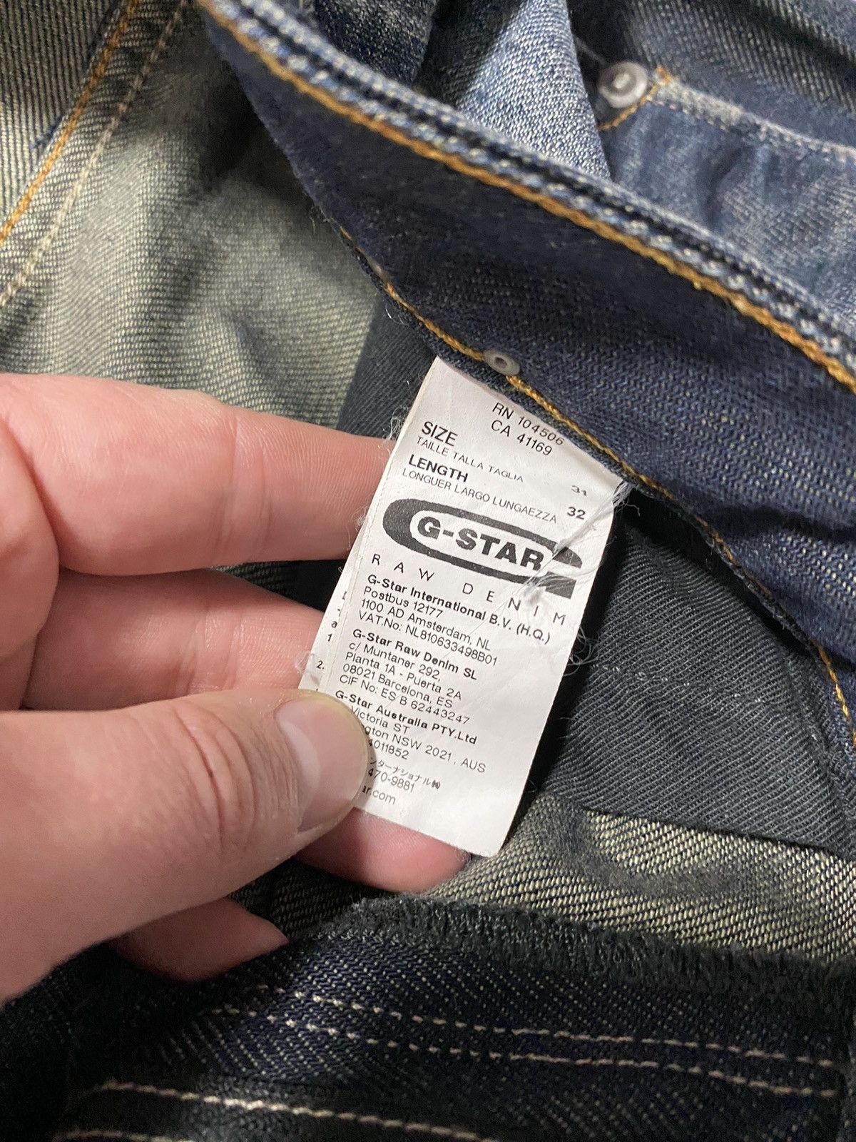 G-Star Vintage G-Star Denim Pants Jeans Double Knee Faded 3301 Size US 31 - 10 Thumbnail