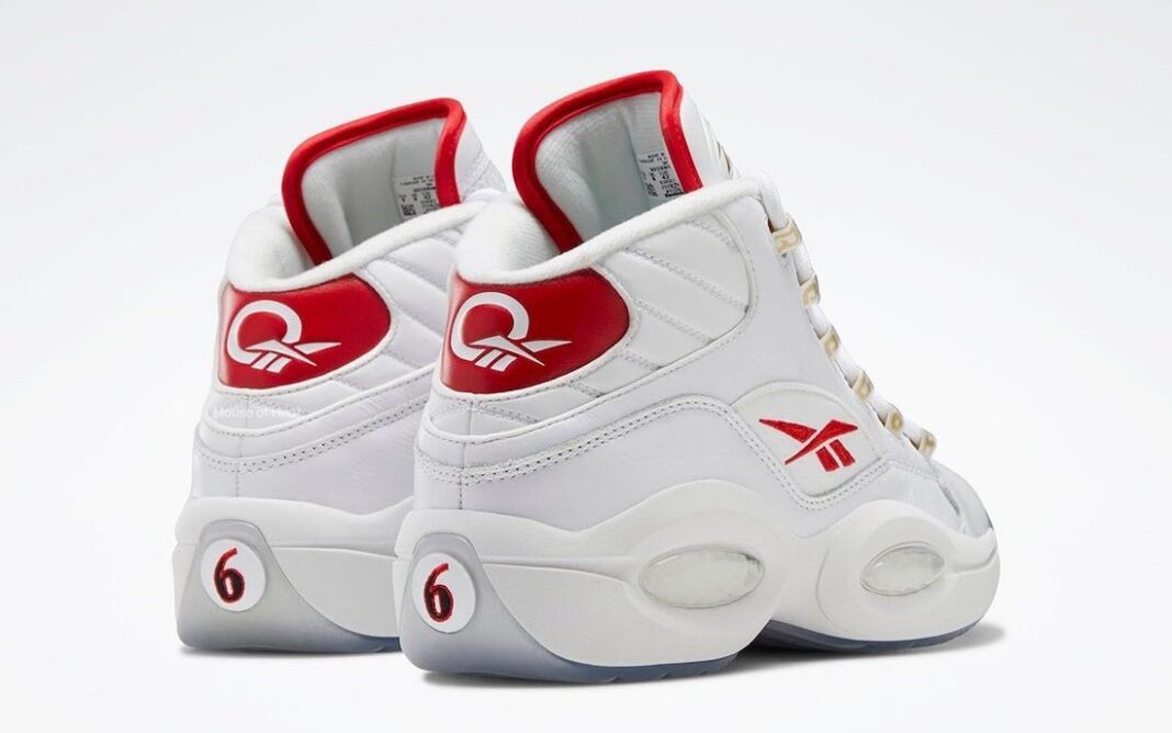 Reebok NEW Reebok Question Mid Red Dr. Jay size 6.5 Shoes Size US 6.5 / EU 39-40 - 2 Thumbnail