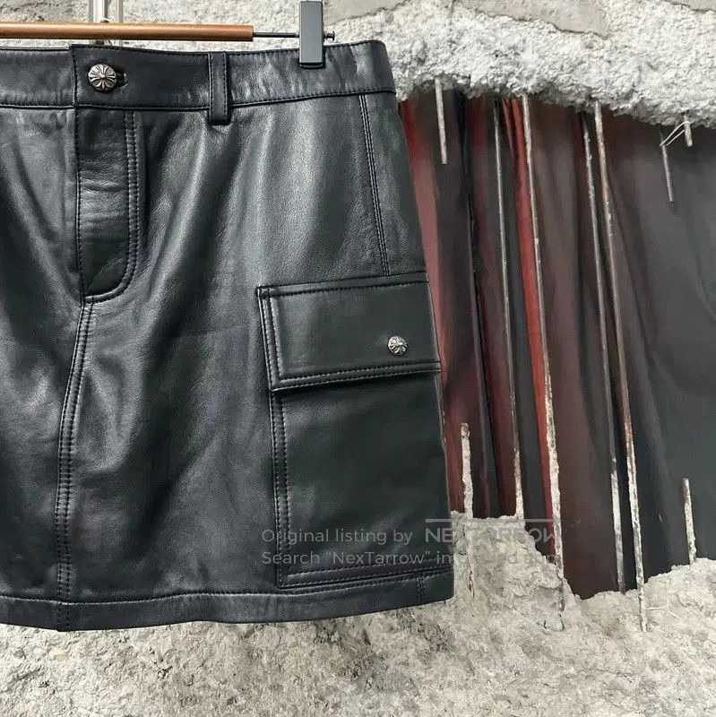 Chrome Hearts Chrome Hearts Black Leather A. Size 26" / US 2 / IT 38 - 4 Thumbnail