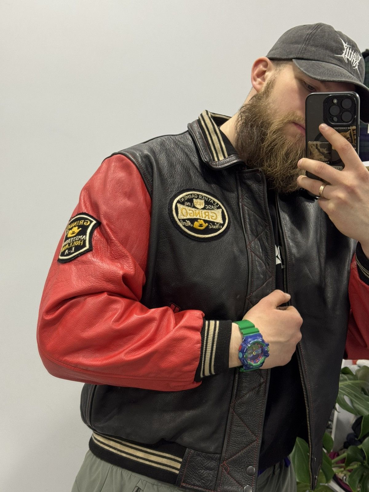 Other Gringo vintage leather varsity jacket size L Size US L / EU 52-54 / 3 - 4 Thumbnail