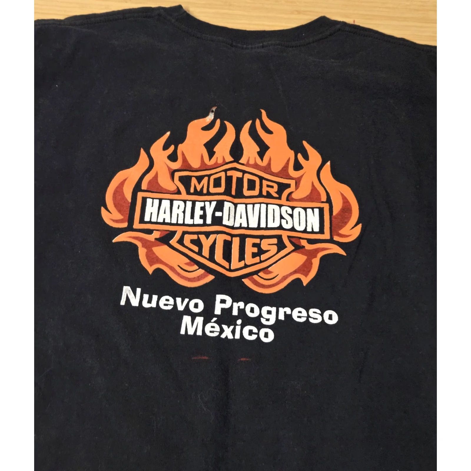 Harley Davidson Harley Davidson Shirt Mens Large Nuevo Progreso Mexico Flame Biker Tee Size US L / EU 52-54 / 3 - 5 Thumbnail