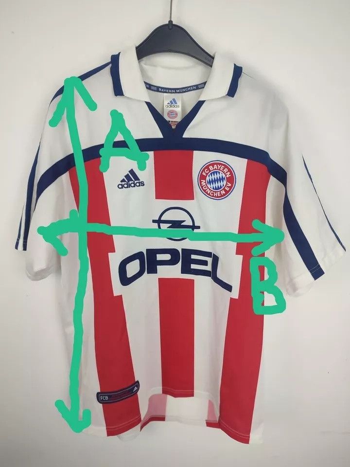 Adidas 2000-01 Bayern Munich Away FOOTBALL Kit SHIRT SOCCER Size US L / EU 52-54 / 3 - 18 Thumbnail