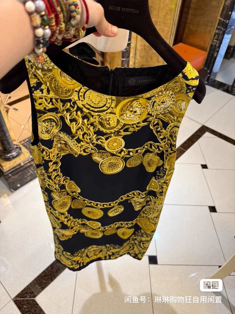 slim fit dress slacks Versace by Donatella Versace - Black Women Party/Cocktail Dress main image 0