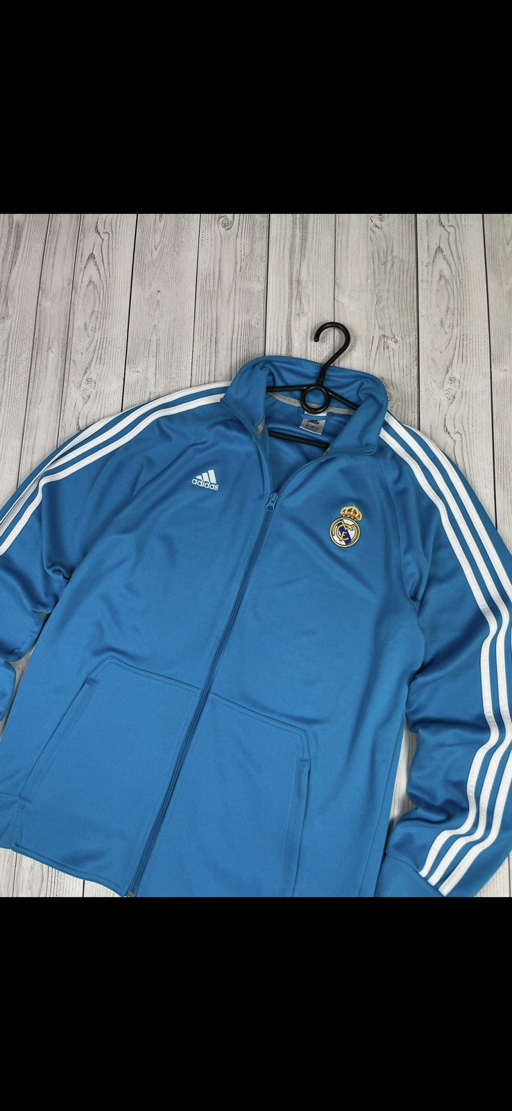 Adidas Vintage adidas real madrid soccer jacket blue size L rare Size US L / EU 52-54 / 3 - 2 Thumbnail