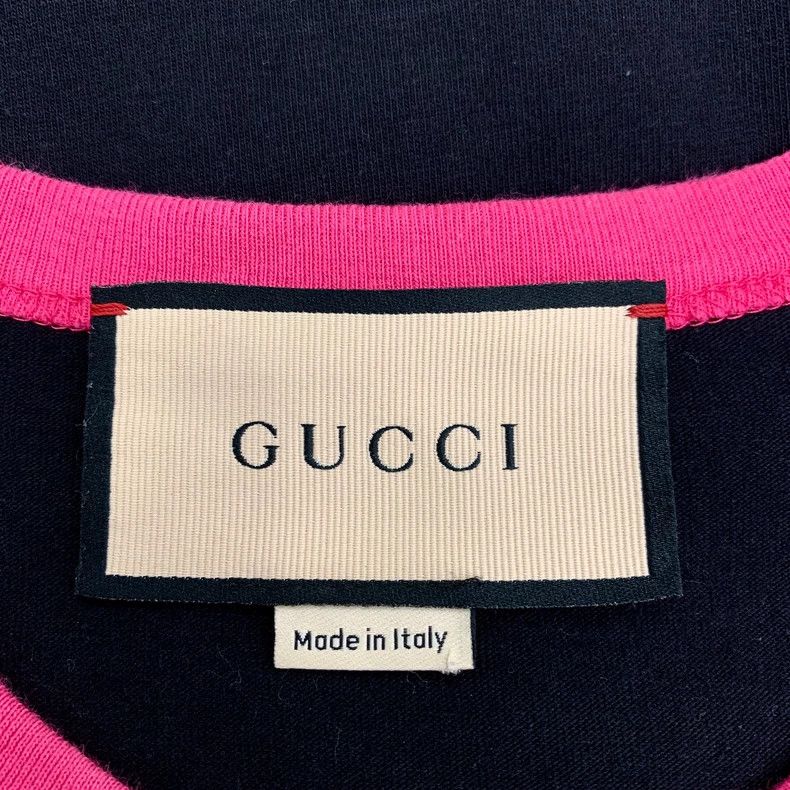 Gucci Gucci Black pattern printed round-neck cotton short-sleeved Size US XS / EU 42 / 0 - 5 Thumbnail