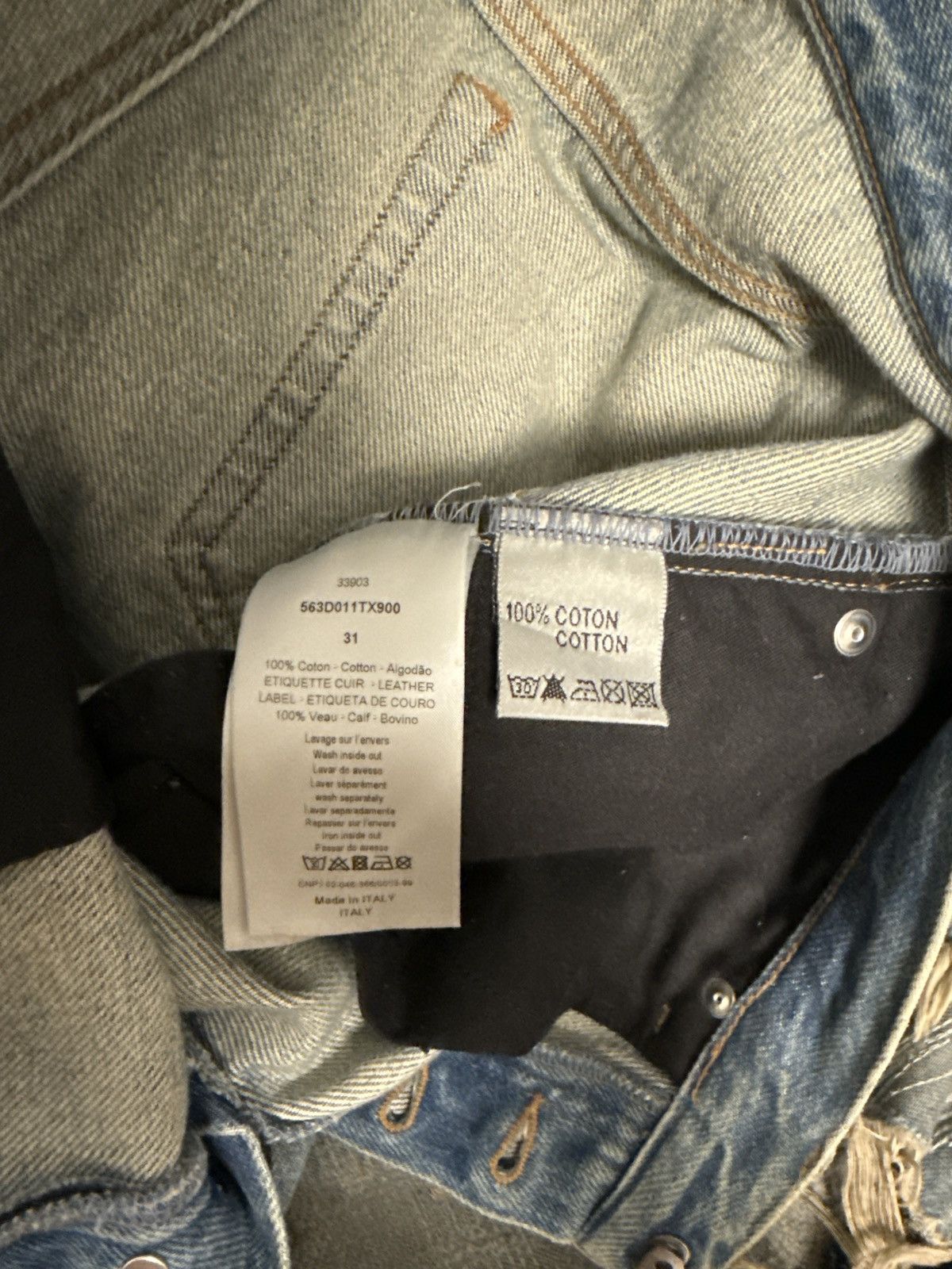 Dior × Kris Van Assche Dior SS15 Script and Scribble Denims Size US 31 - 9 Thumbnail