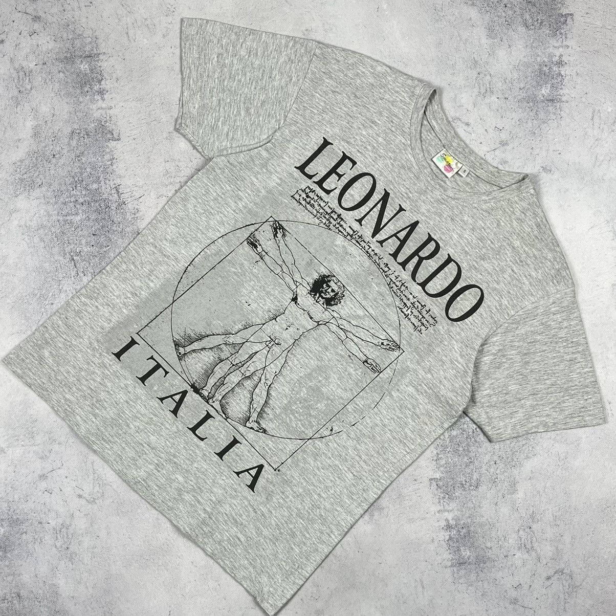 Vintage Vintage Leonardo Da Vinci art rare tee 90’s Size US S / EU 44-46 / 1 - 1 Thumbnail