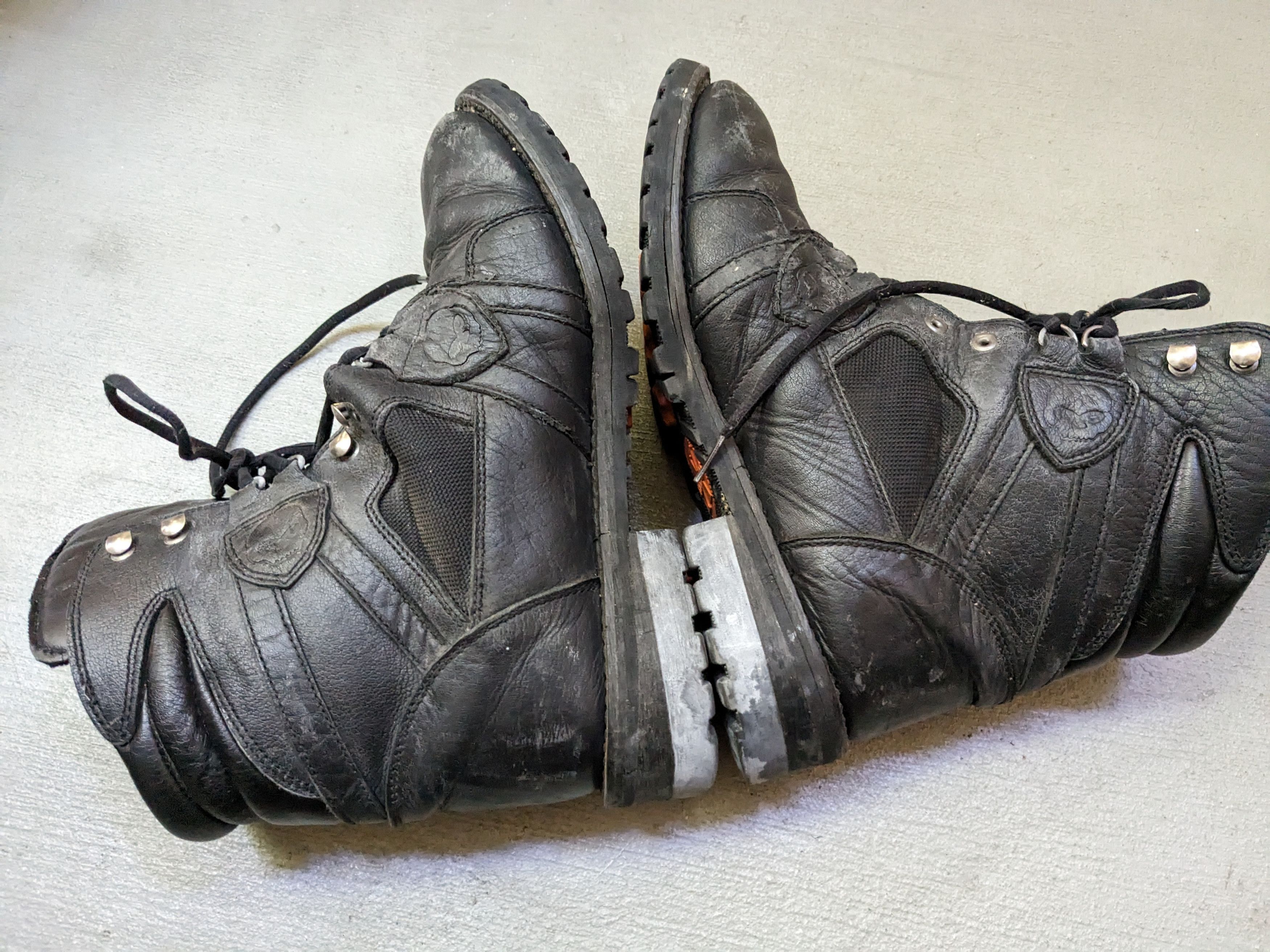 Genuine Leather Vintage Boots Black Size 10 Leather Biker Chunky Lace Up Size US 10 / EU 43 - 9 Thumbnail