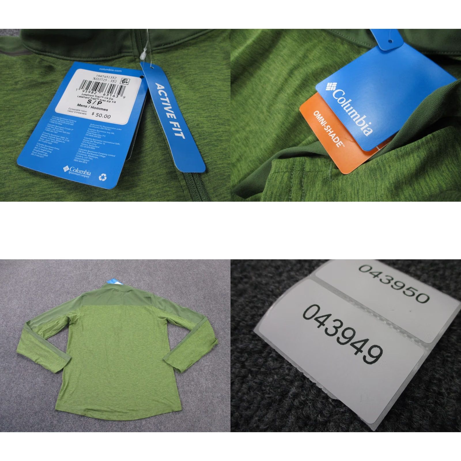Vintage Columbia Jacket Mens S Green Lakefront Trail Outdoor Active Fit Omni Shade NEW Size US S / EU 44-46 / 1 - 8 Thumbnail