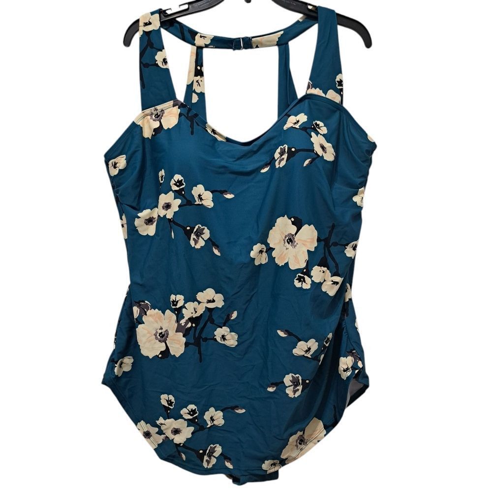 Unbrnd Meet Curve Floral Print Sarong H-Back Plus Size One Piece Sw ...