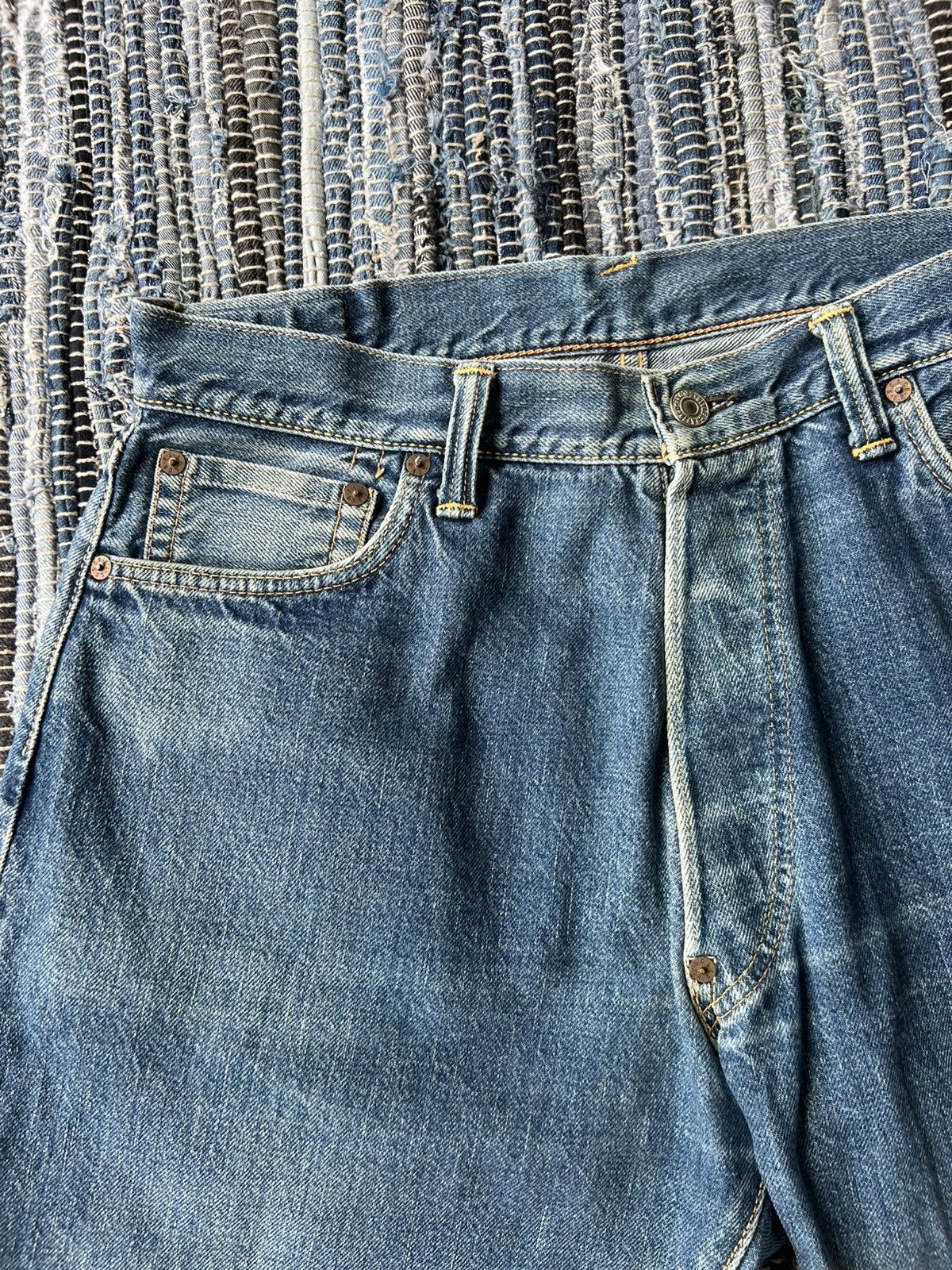 Evisu Vintage Evisu No 1 Raw Hem Beauty Faded Selvaged Jorts Denim Size US 33 - 3 Thumbnail