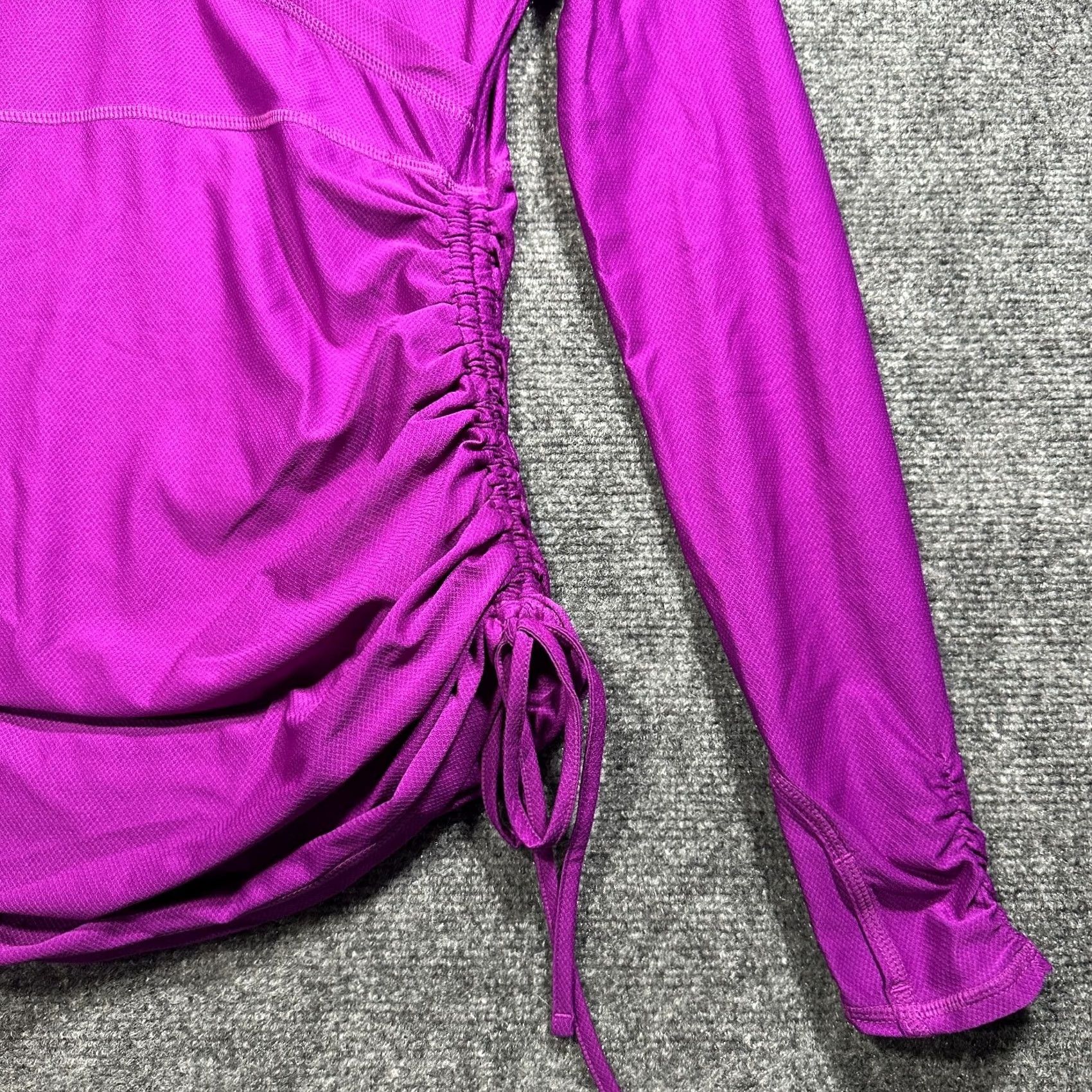 Athleta Athleta Wick It Adjustable Coverup Shirt Top Womens XXS Purple V Neck Stretch Shirt Pullover Activewear Long Sleeve Size XXS / US 00 / IT 34 - 3 Thumbnail