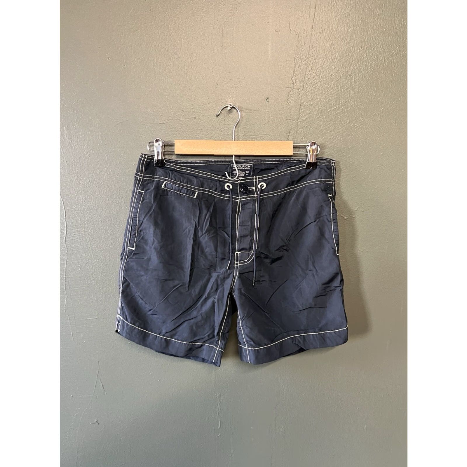 Vintage Woolrich Mens Blue Swim Beach Swimtrunks Trunks Bottom Size 29 Adults Regular Size US 29 - 2 Thumbnail