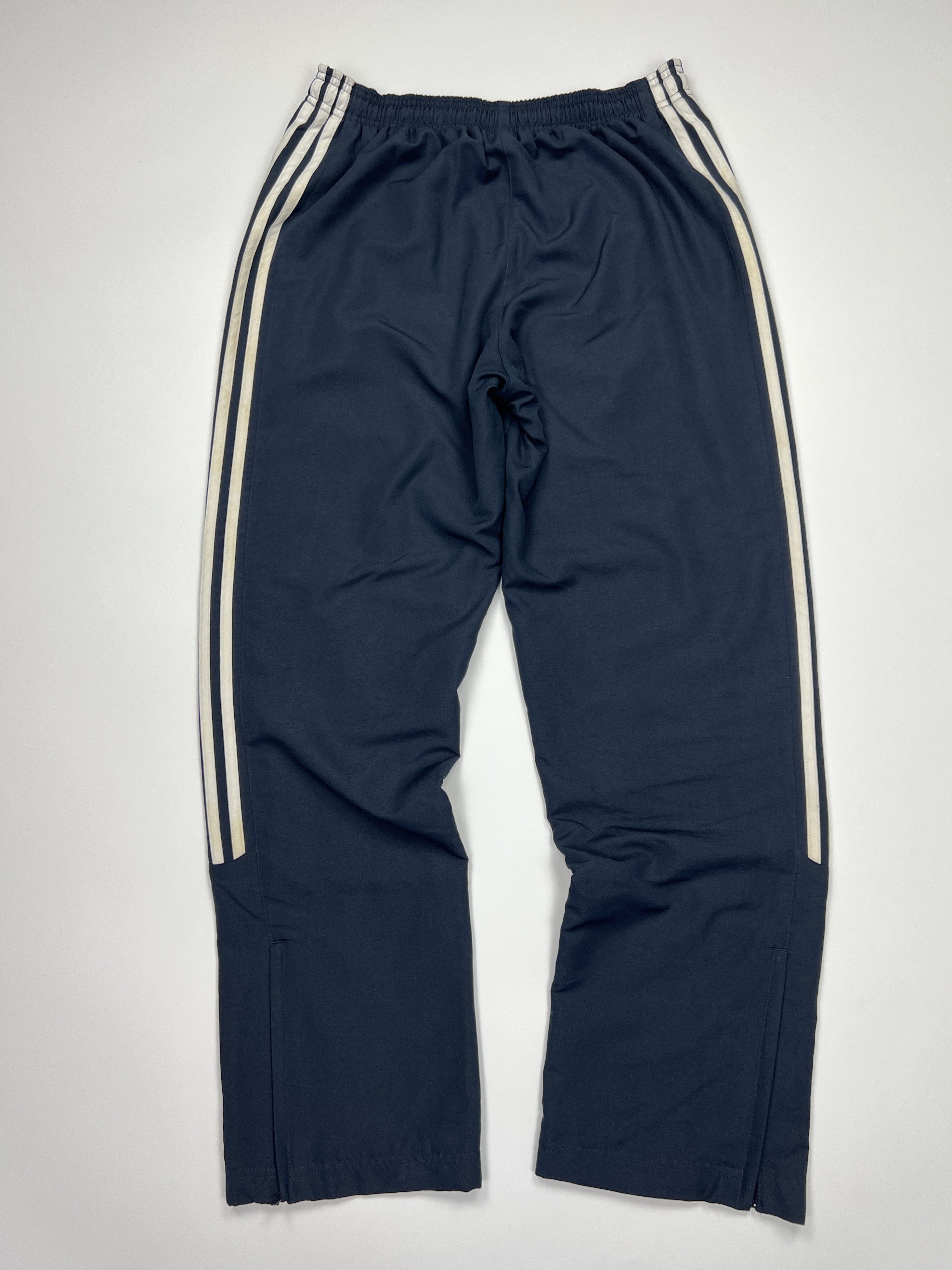 Adidas Vintage Adidas Nylon 3 Striped Wide Sport Pants Navy\White Size 28" / US 6 / IT 42 - 2 Thumbnail