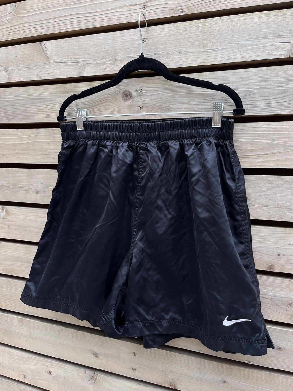 Nike × Vintage Vintage Nike Shorts Nylon Double Big Swoosh Y2K Size US 33 - 3 Thumbnail