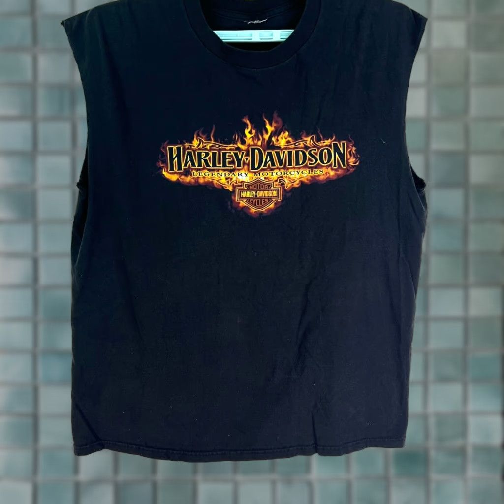Harley Davidson Harley-Davidson Shirt Men XL Black Graphic Print Sleeveless Rock Size US XL / EU 56 / 4 - 1 Thumbnail