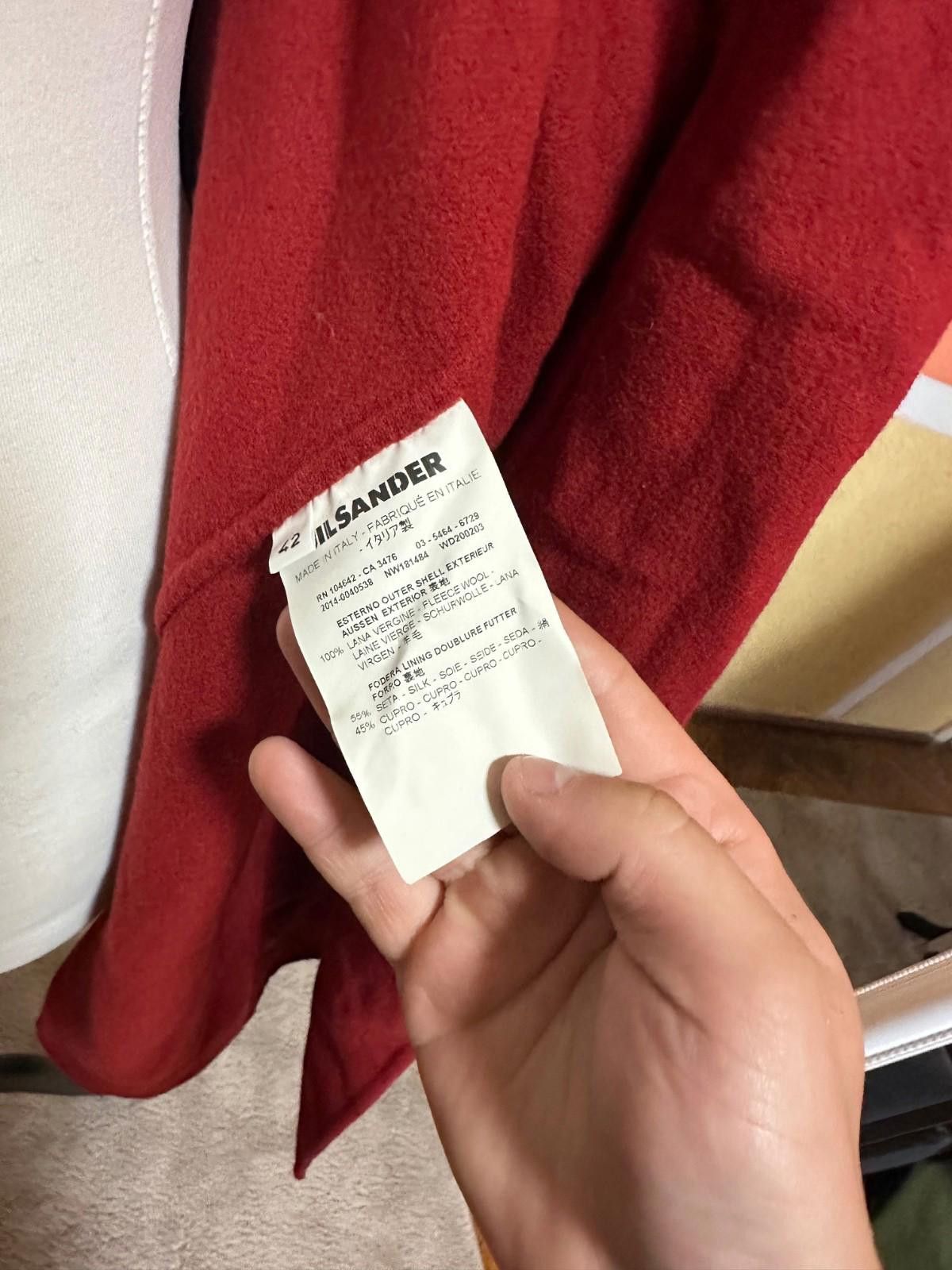 Jil Sander Jil Sander Women Coat Red Wool Size 42 Size M / US 6-8 / IT 42-44 - 7 Thumbnail