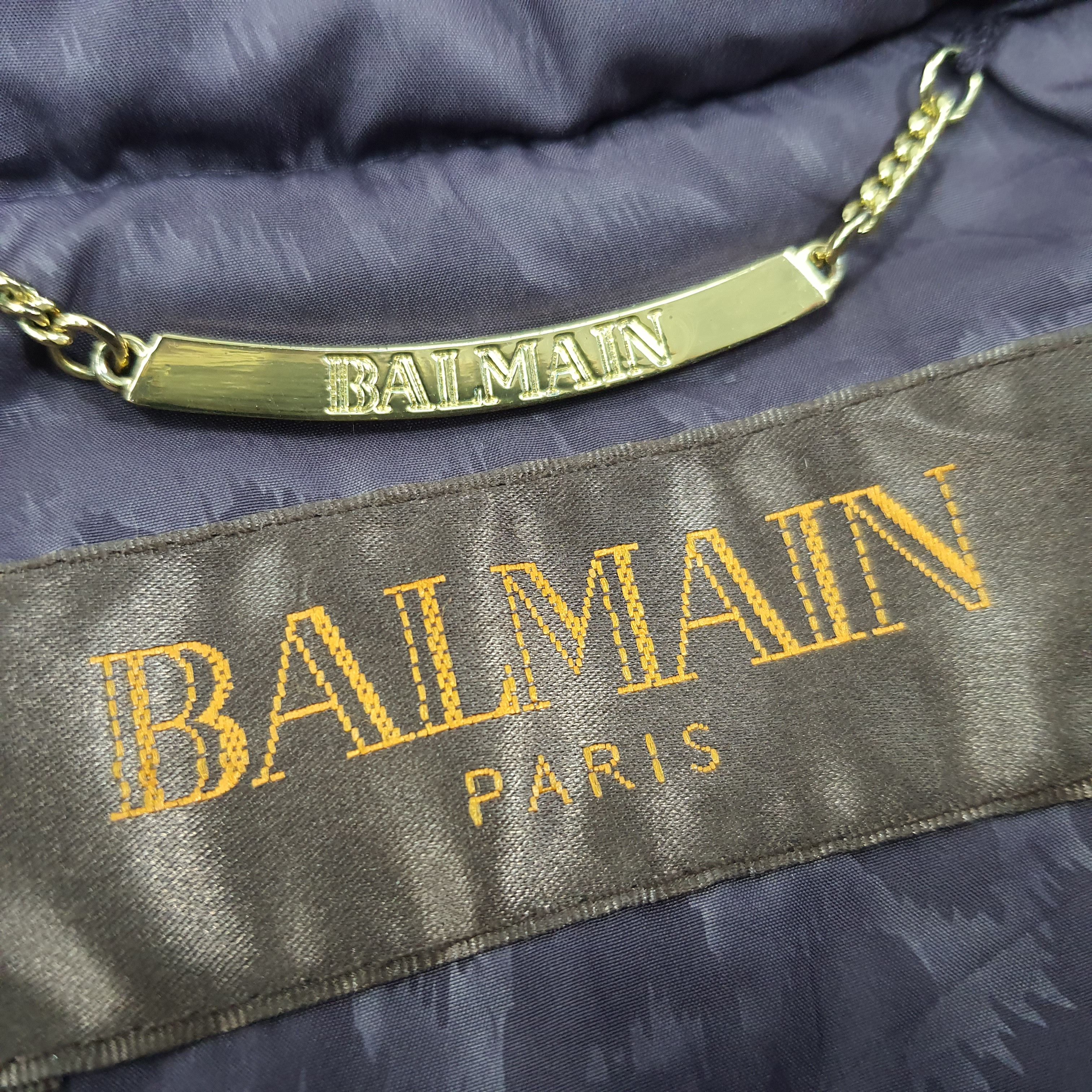 Balmain × Vintage Vintage Balmain Paris Designer Puffer Jacket C230N18 Size US M / EU 48-50 / 2 - 4 Thumbnail