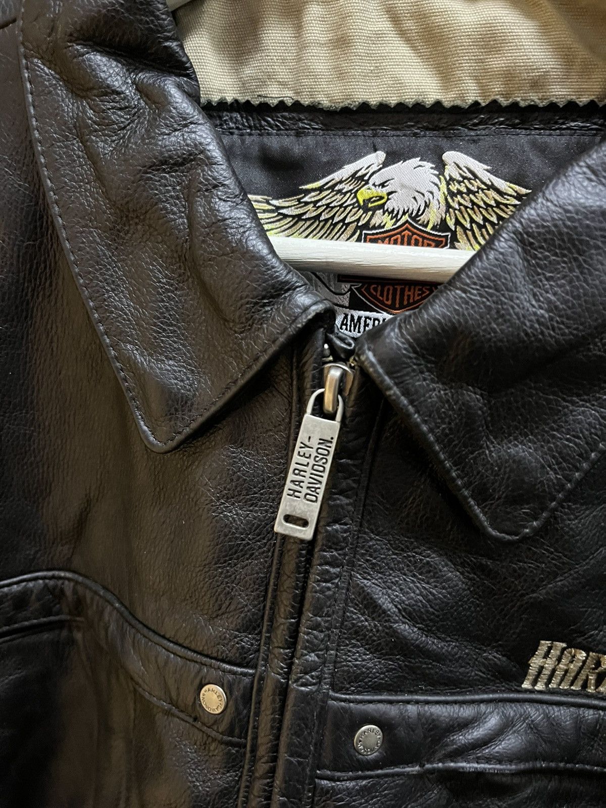 Harley Davidson × Vintage Harley Davidson Leather Jacket!! Size US M / EU 48-50 / 2 - 3 Thumbnail