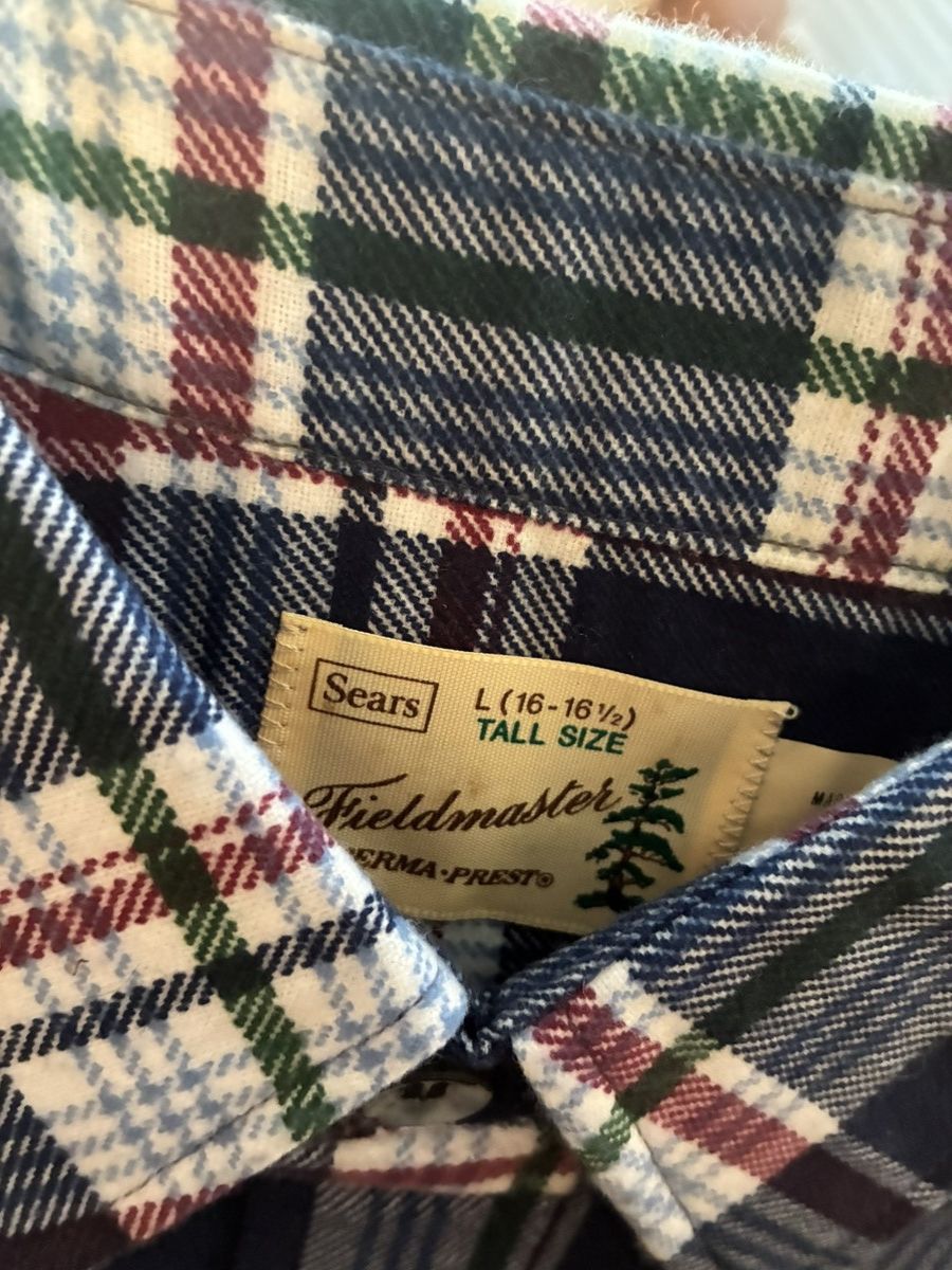 Sears Vintage 70s Sears flannel shirt Size US XL / EU 56 / 4 - 3 Thumbnail