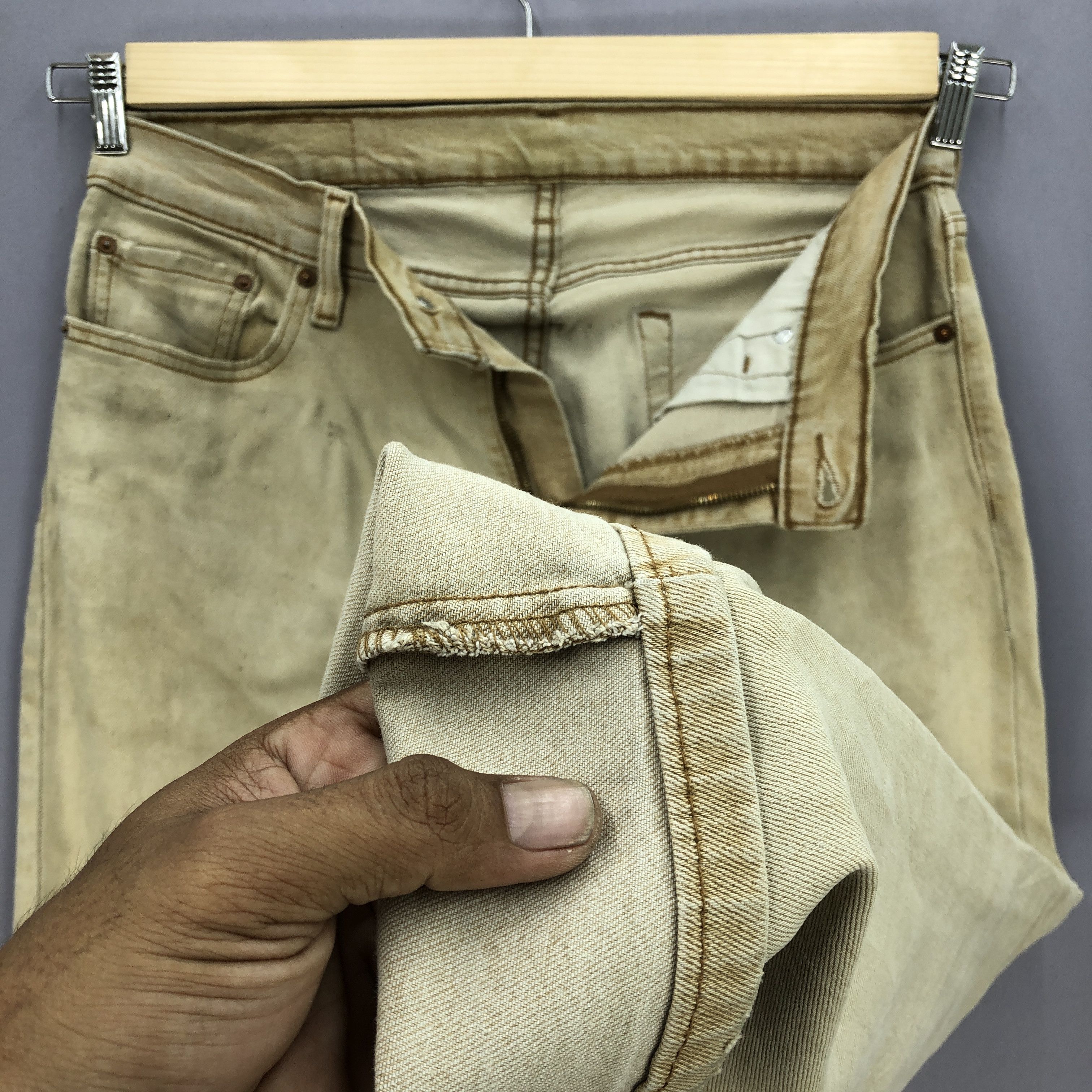 Levi's Vintage Levis 511 Beige Dirty Jeans Levi's Faded Denim Size US 32 / EU 48 - 8 Thumbnail