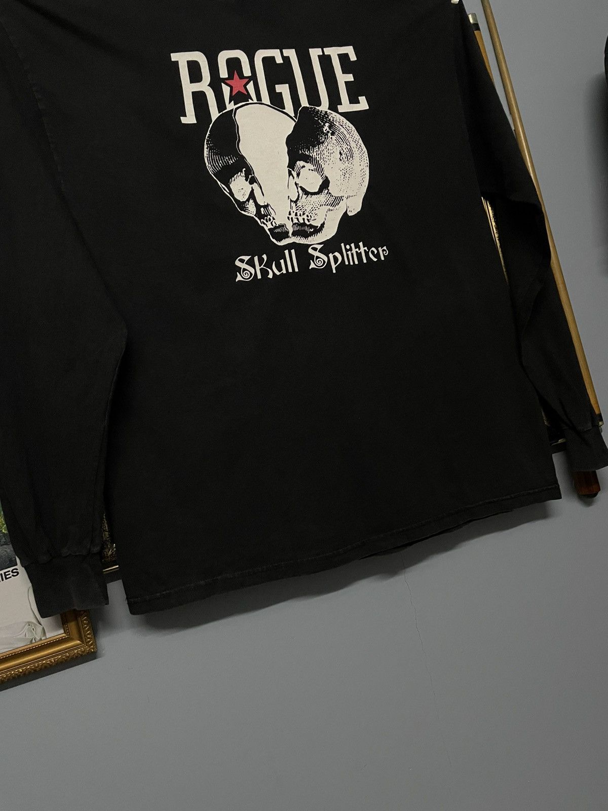 Vintage Vintage 90s Rogue Skull Splitter Crack Head Survive Tshirt Size US L / EU 52-54 / 3 - 4 Thumbnail