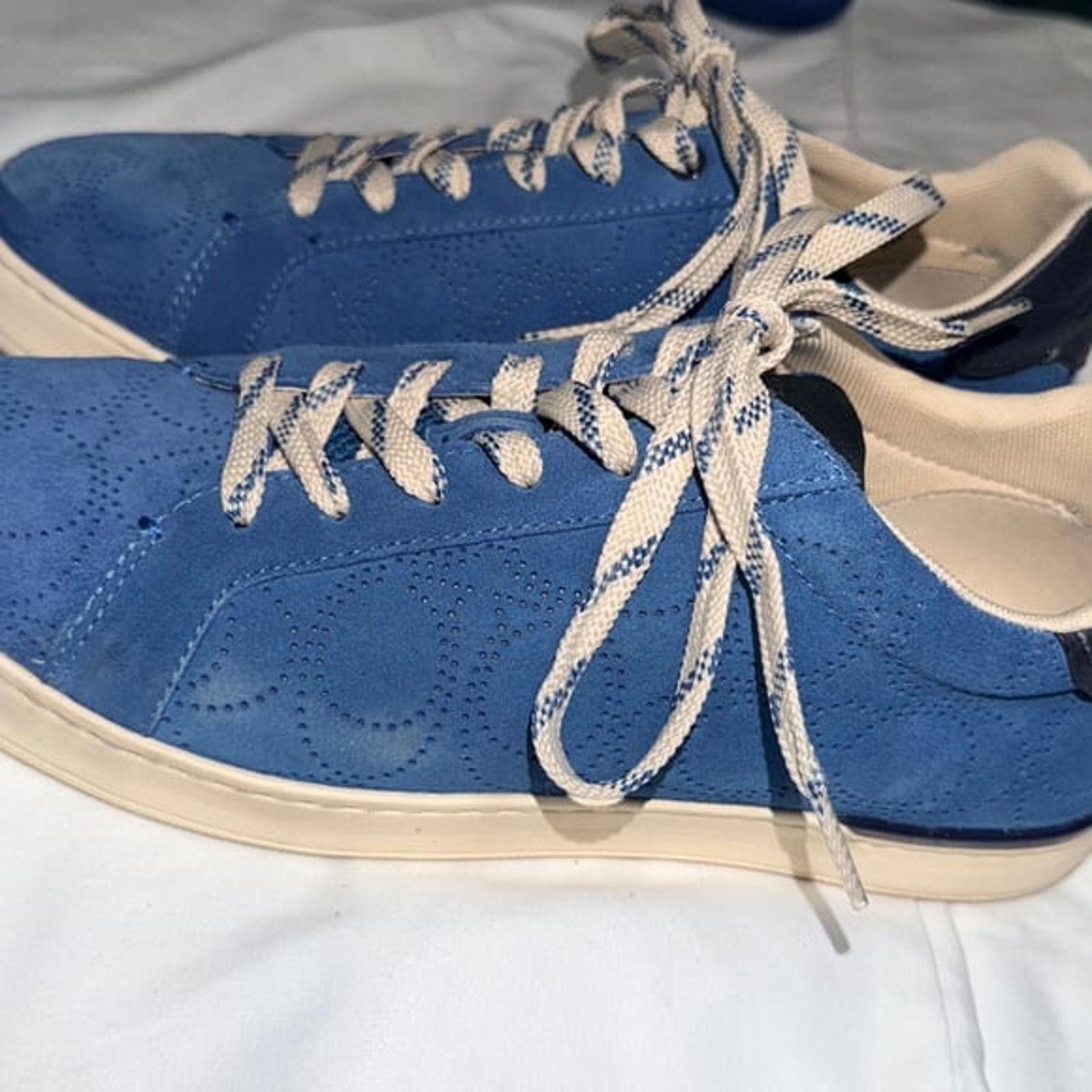 Coach Coach Mens Clip Perforated Low Top Sneaker 9D Bright/Cobalt Size US 9 / EU 42 - 4 Thumbnail