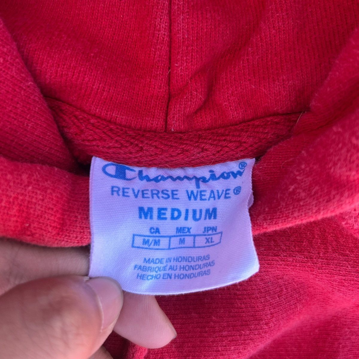 Champion Vintage Red Champion Reverse Weave Hoodie Size US M / EU 48-50 / 2 - 2 Thumbnail