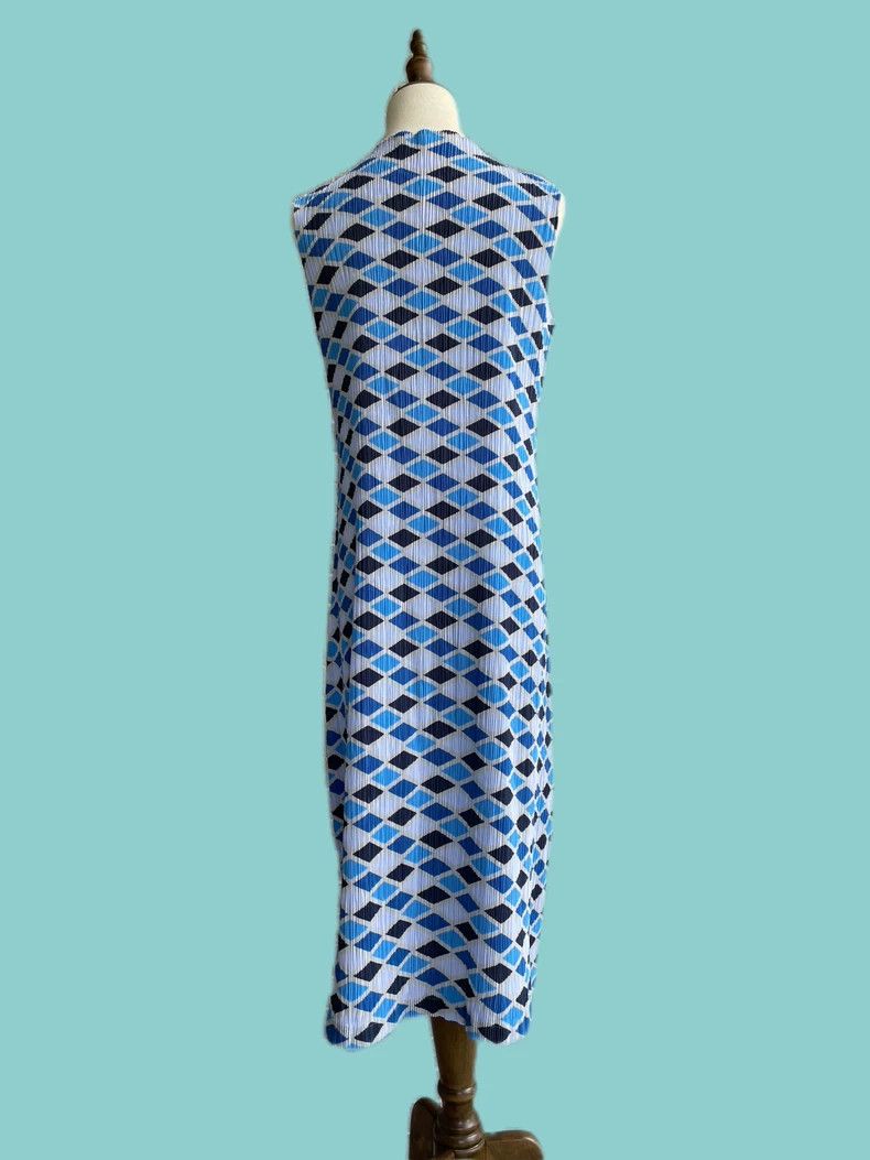 Issey Miyake Issey Miyake size:2 Blue geometric diamond-shaped dress Size M / US 6-8 / IT 42-44 - 6 Thumbnail