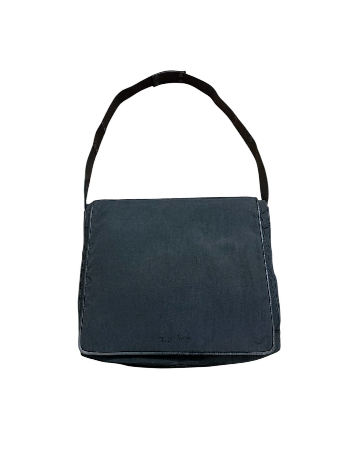 Vintage VINTAGE LOEWE BLACK NYLON SHOULDER/CROSSBODY BAG Size ONE SIZE - 8 Thumbnail