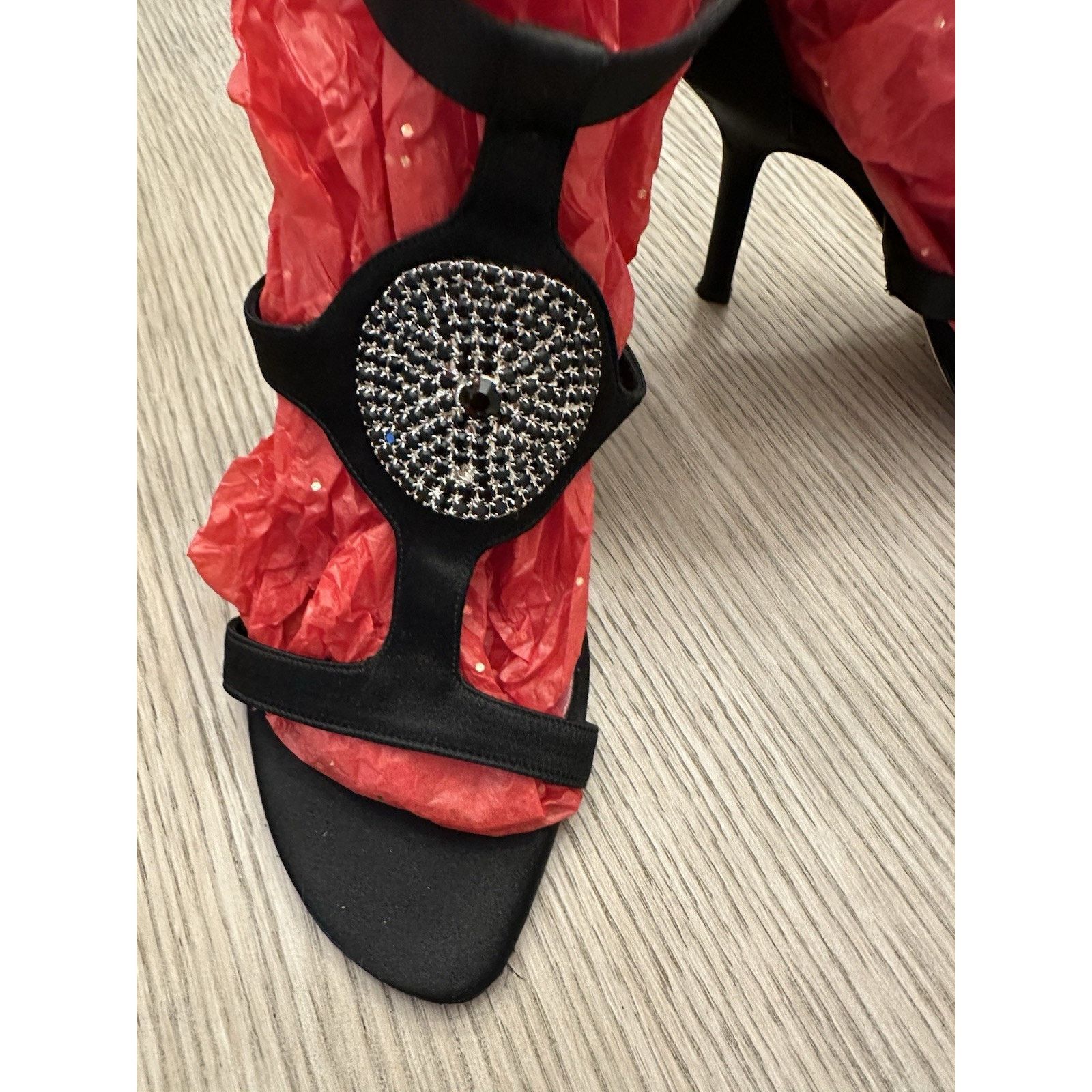 Kate Spade Kate Spade New York Black Satin Open Toe Stiletto Heel- 6.5 Size US 6.5 / IT 36.5 - 5 Thumbnail