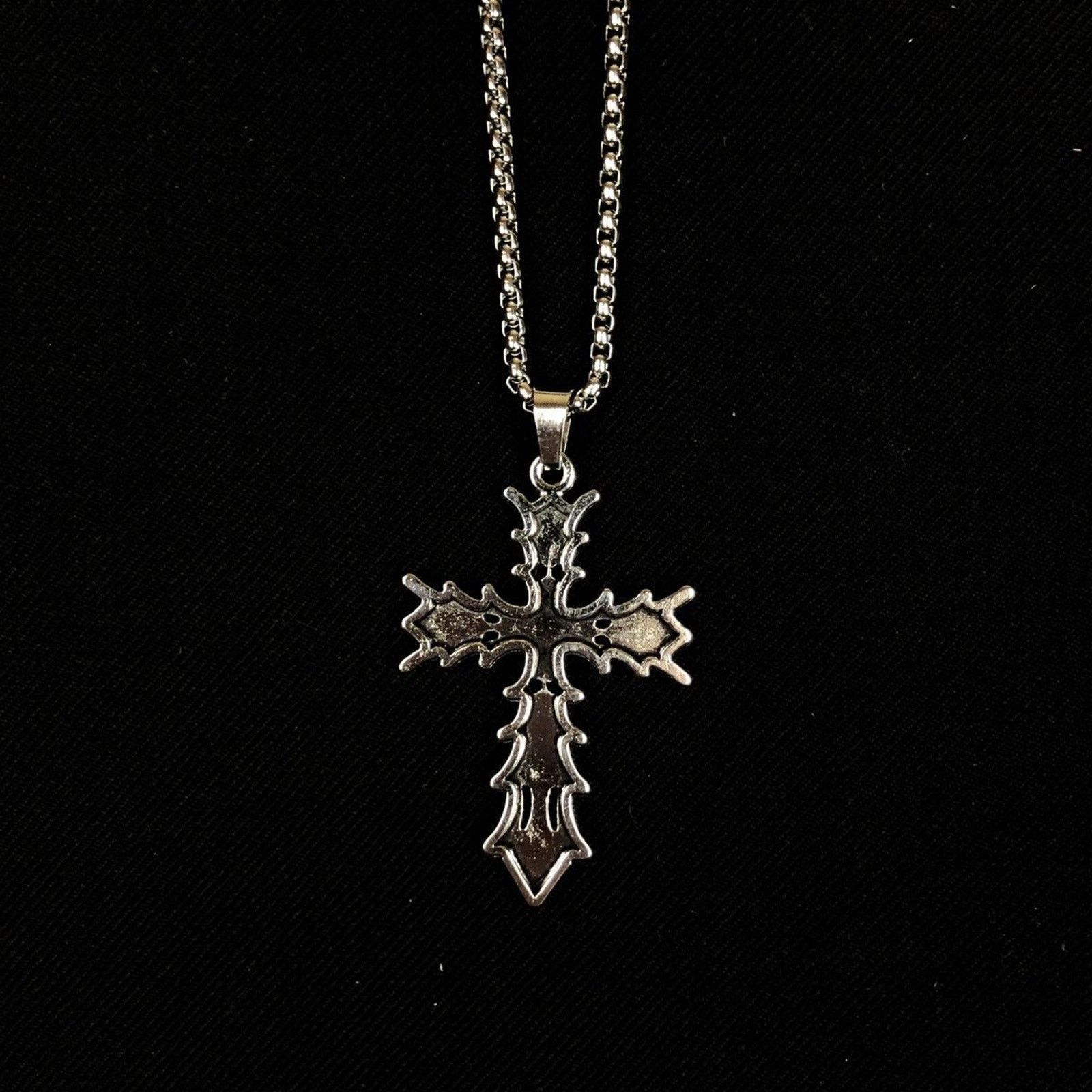 Jewelry Vamp Cross Necklace Punk Opium Chain Size ONE SIZE - 4 Thumbnail