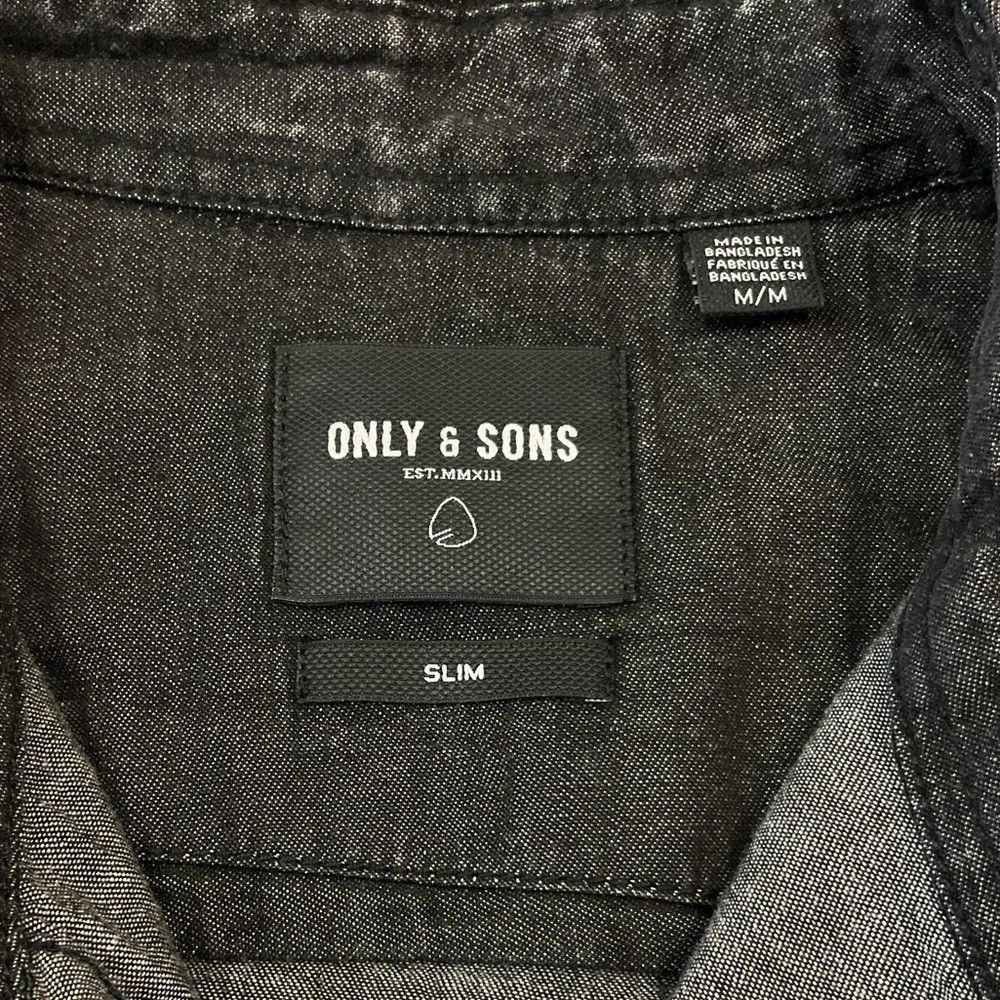 ONLY & SONS ONLY & SONS Medium Faded Black Denim Shirt Size US M / EU 48-50 / 2 - 4 Thumbnail
