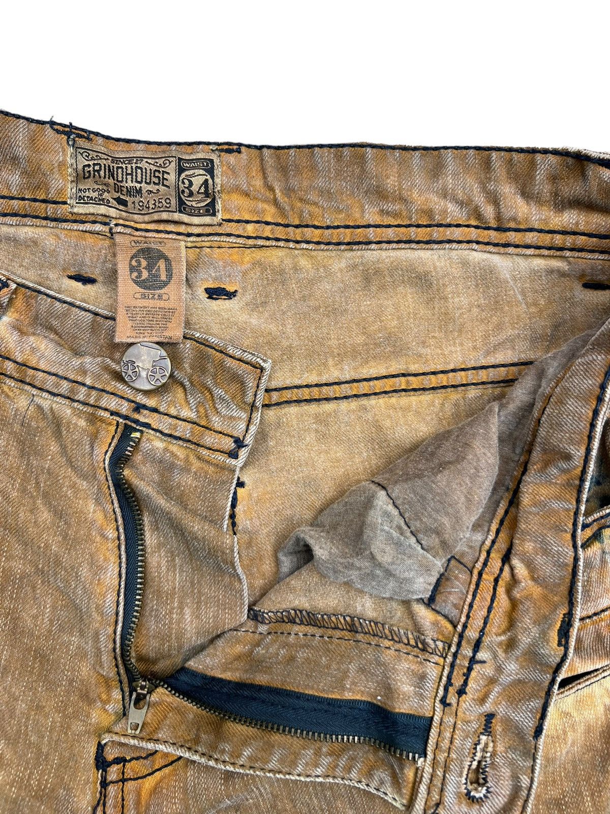 Japanese Brand Grino House Distressed Elastic Pants 34x33 Size US 35 - 8 Thumbnail