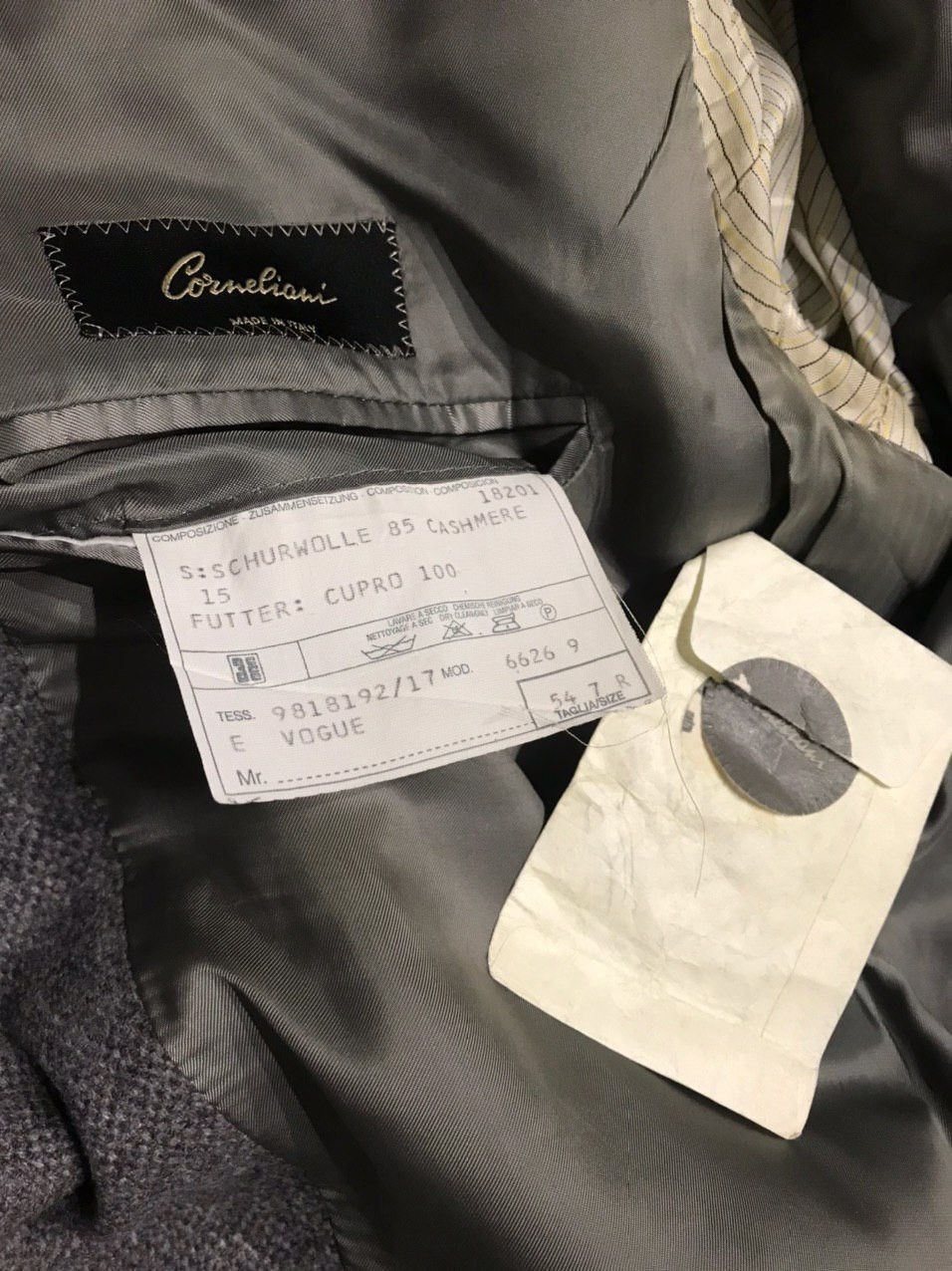 Corneliani Corneliani Gray Triple Button Wool Cashmere Blazer/Jacket Size US XL / EU 56 / 4 - 7 Thumbnail