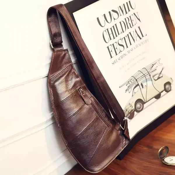 Leather Leather Vintage Cross Body Shoulder Bag Size 32 - 2 Thumbnail