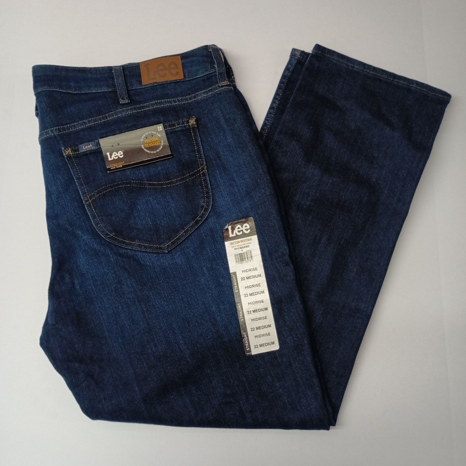 Lee Lee Straight Leg Jeans Women's 22 Medium Size 44x30 Blue Size 42" / US 20 - 1 Thumbnail