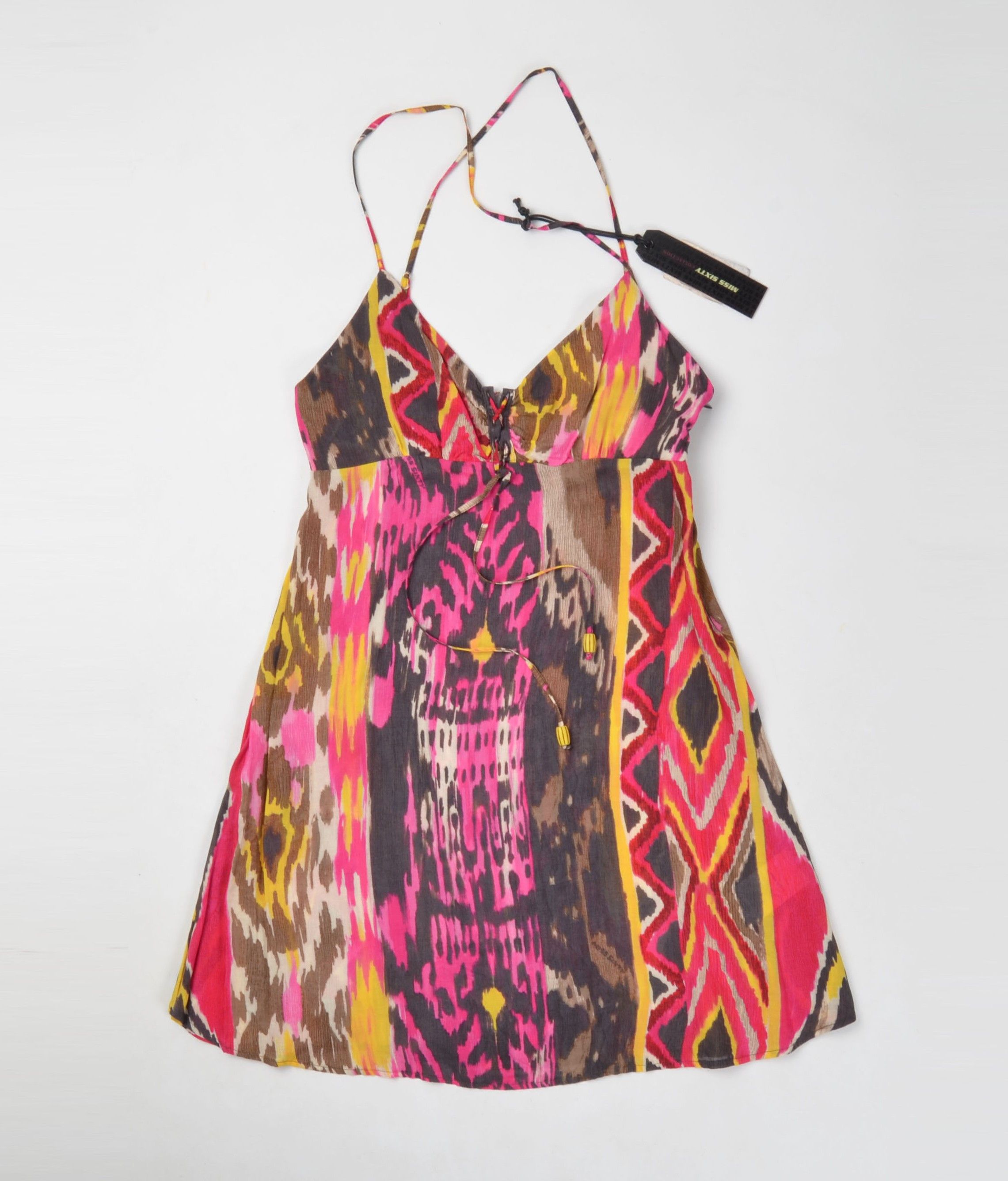 Miss Sixty Miss Sixty Y2K Coquette Multicolor Boho Mini Dress Size S / US 4 / IT 40 - 4 Thumbnail