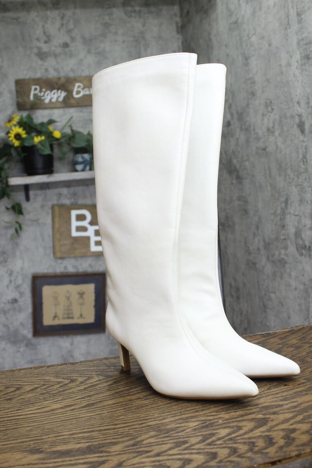 Other On 34th Womens Stovepipe Boots 10019723900 Bone Smooth 6.5m Size US 6.5 / IT 36.5 - 2 Thumbnail