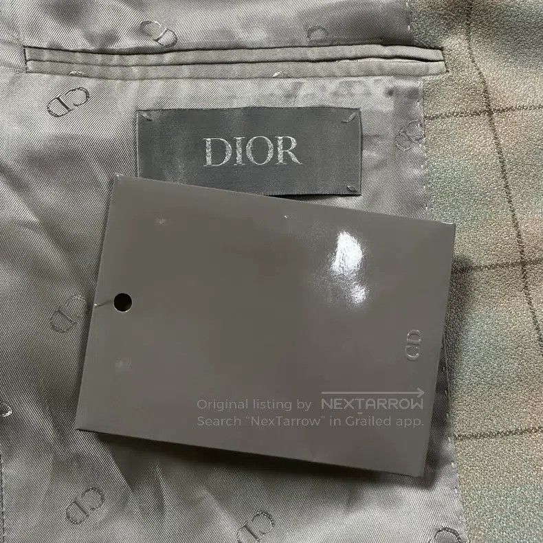 Dior Dior 23fw beige plaid sheep wool suit Size 50R - 5 Thumbnail