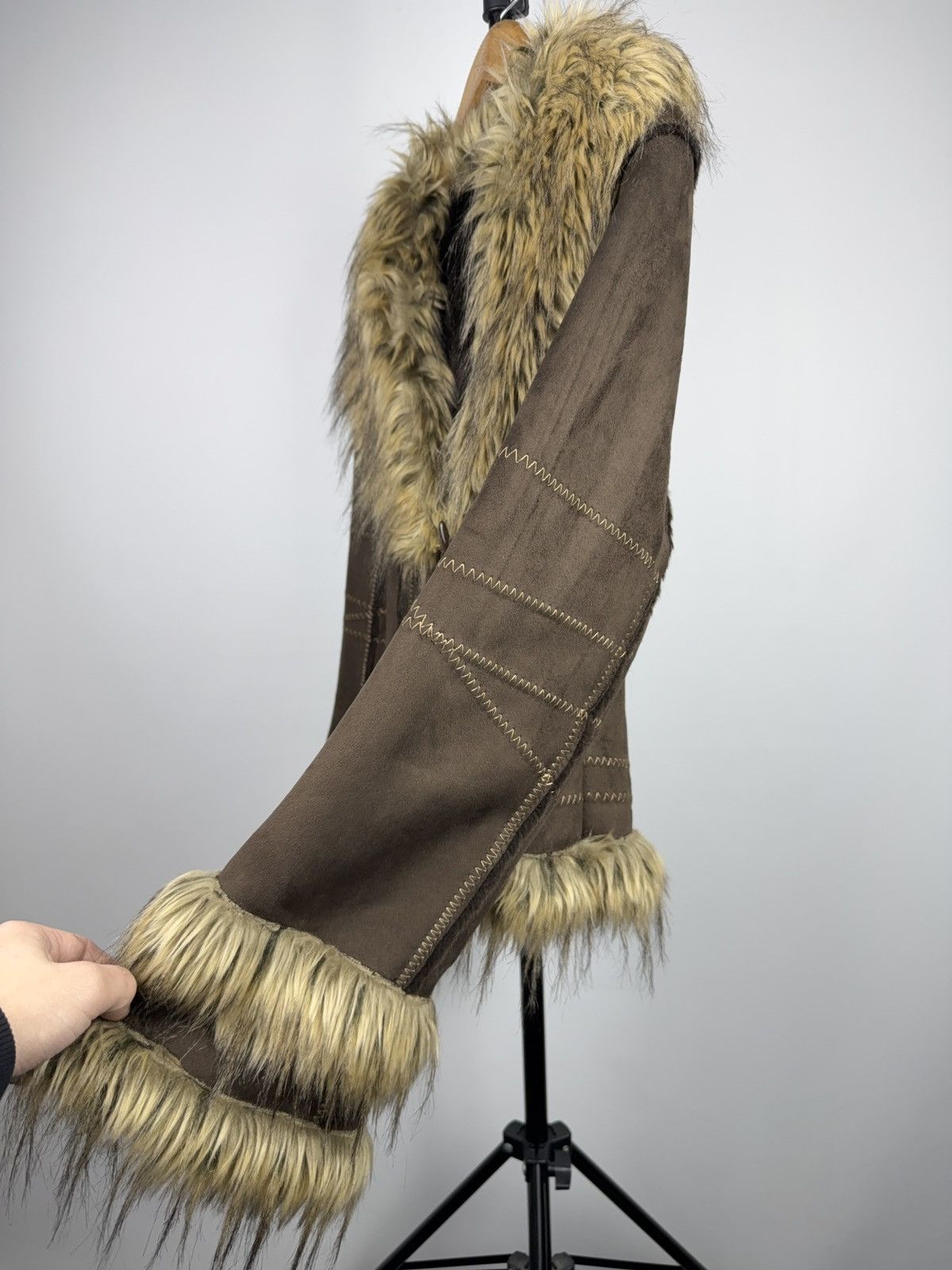 Japanese Brand 00s Y2K Missy Faux Fur Shearling Jacket IfSixWasNine Style Size XL / US 12-14 / IT 48-50 - 5 Thumbnail